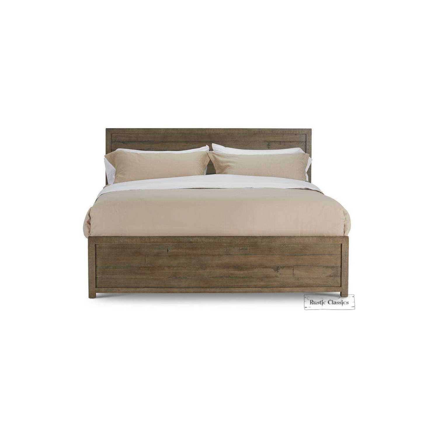 Rustic Classics Whistler Reclaimed Wood Platform Bed in Grey