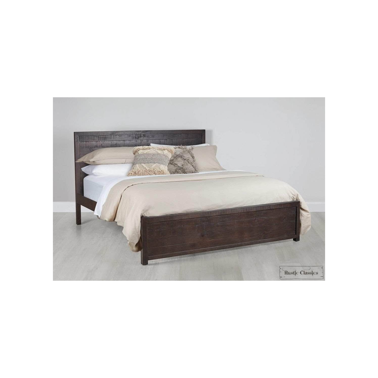 Lit plateforme en bois récupéré brun Whistler de Rustic Classics