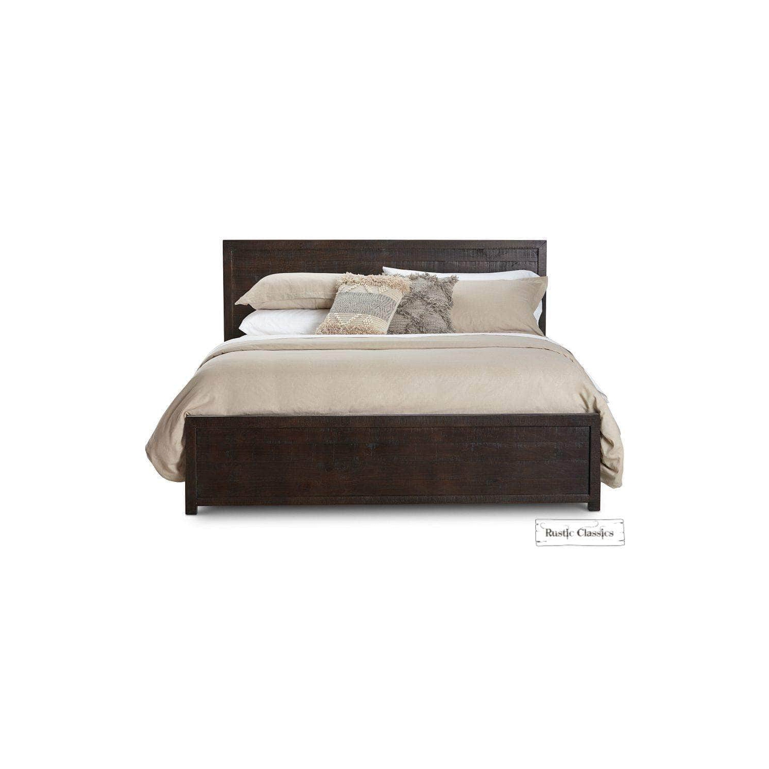 Lit plateforme en bois récupéré brun Whistler de Rustic Classics