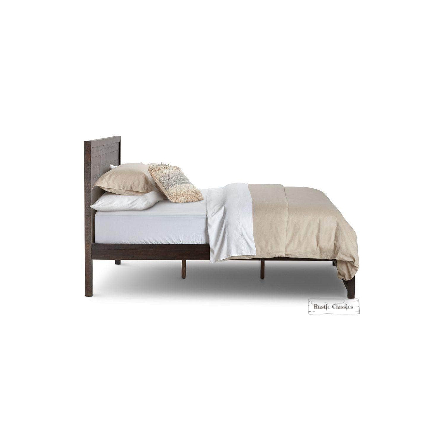 Lit plateforme en bois récupéré brun Whistler de Rustic Classics