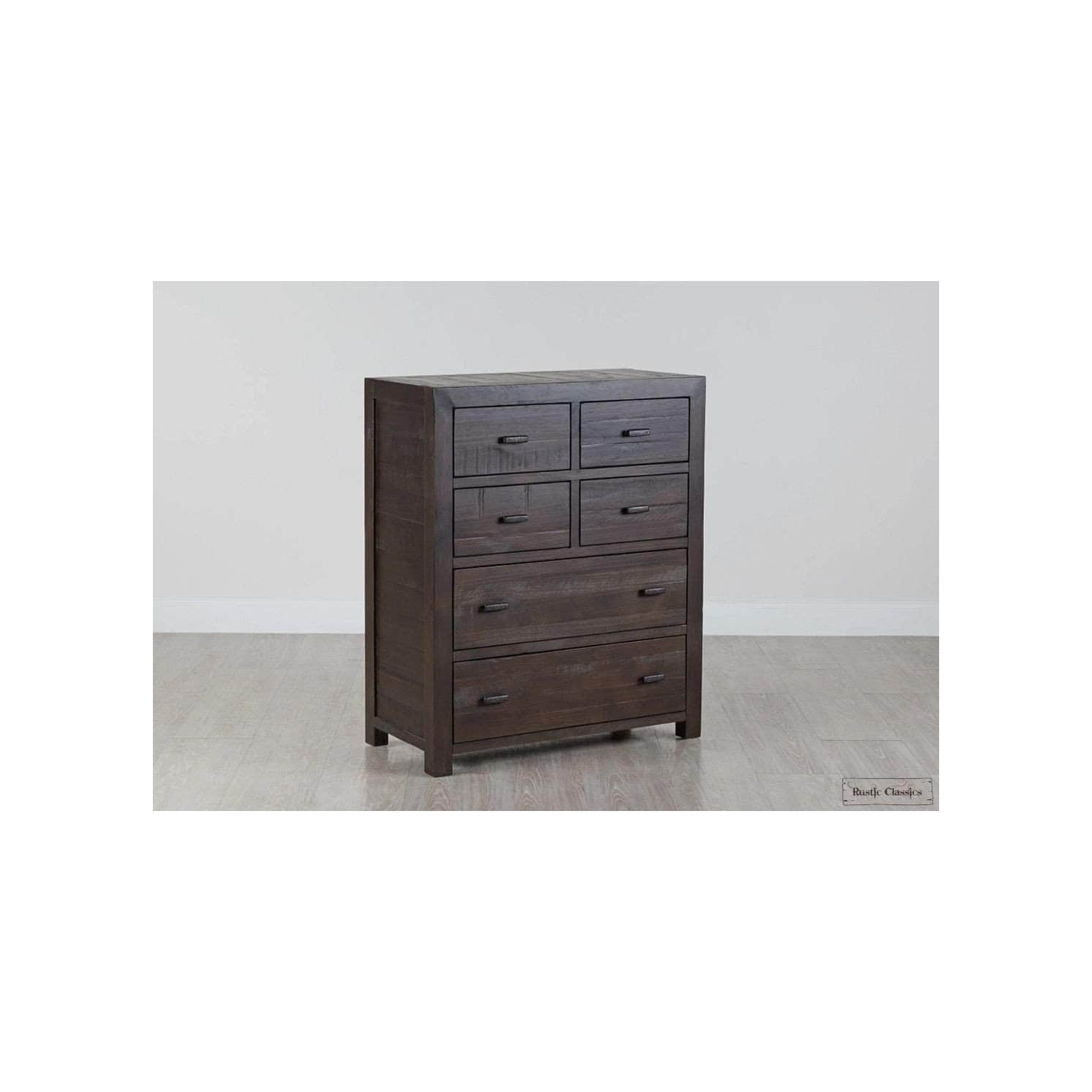 Commode à 6 tiroirs en bois récupéré brun rustique Classics Whistler