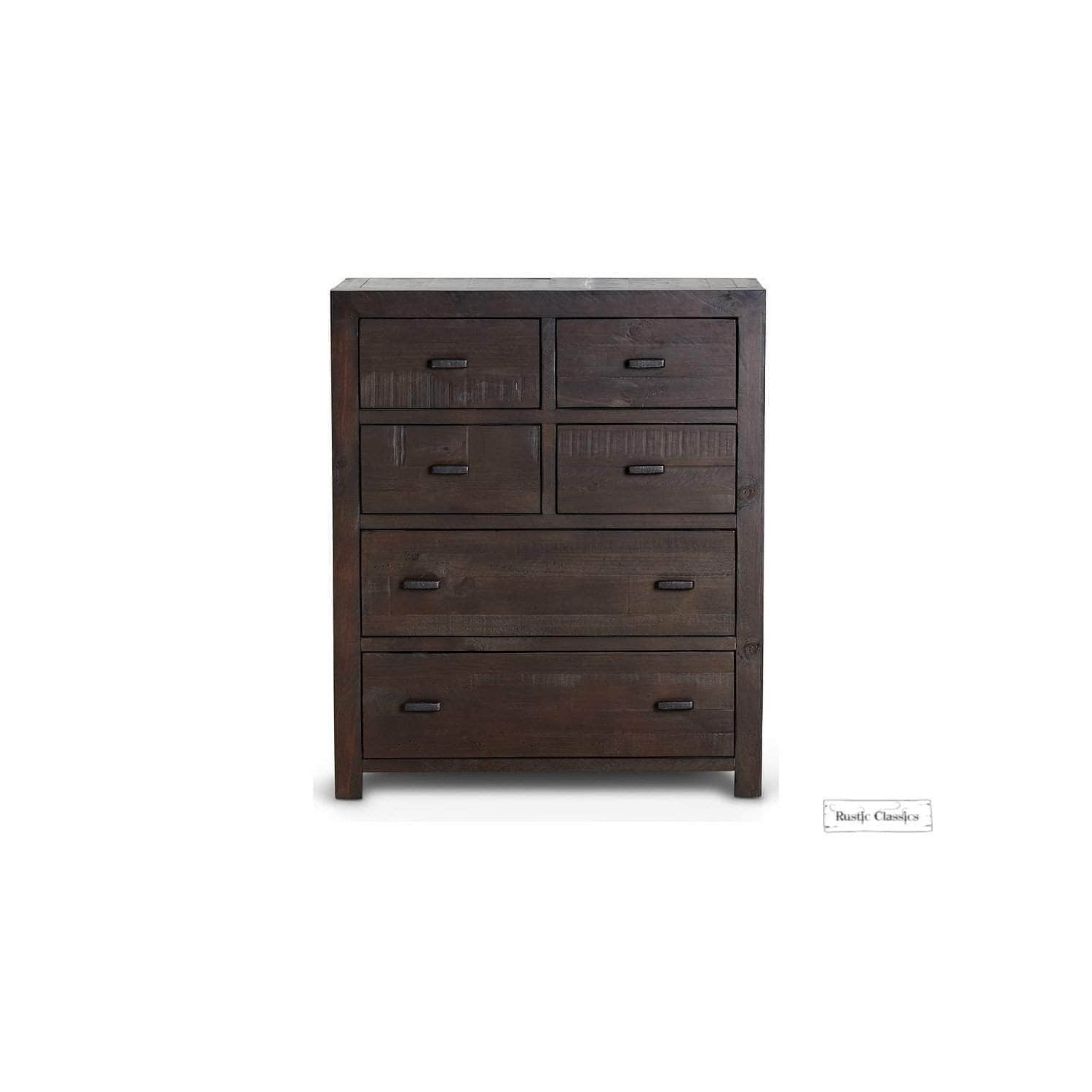 Commode à 6 tiroirs en bois récupéré brun rustique Classics Whistler
