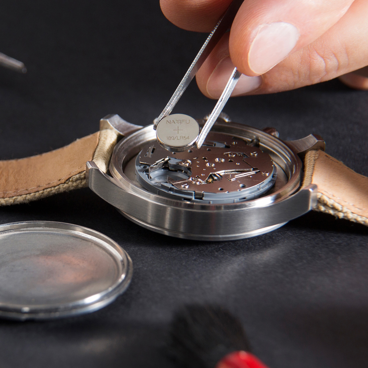 Paquet de 100 piles plates LR54/189 de NANFU