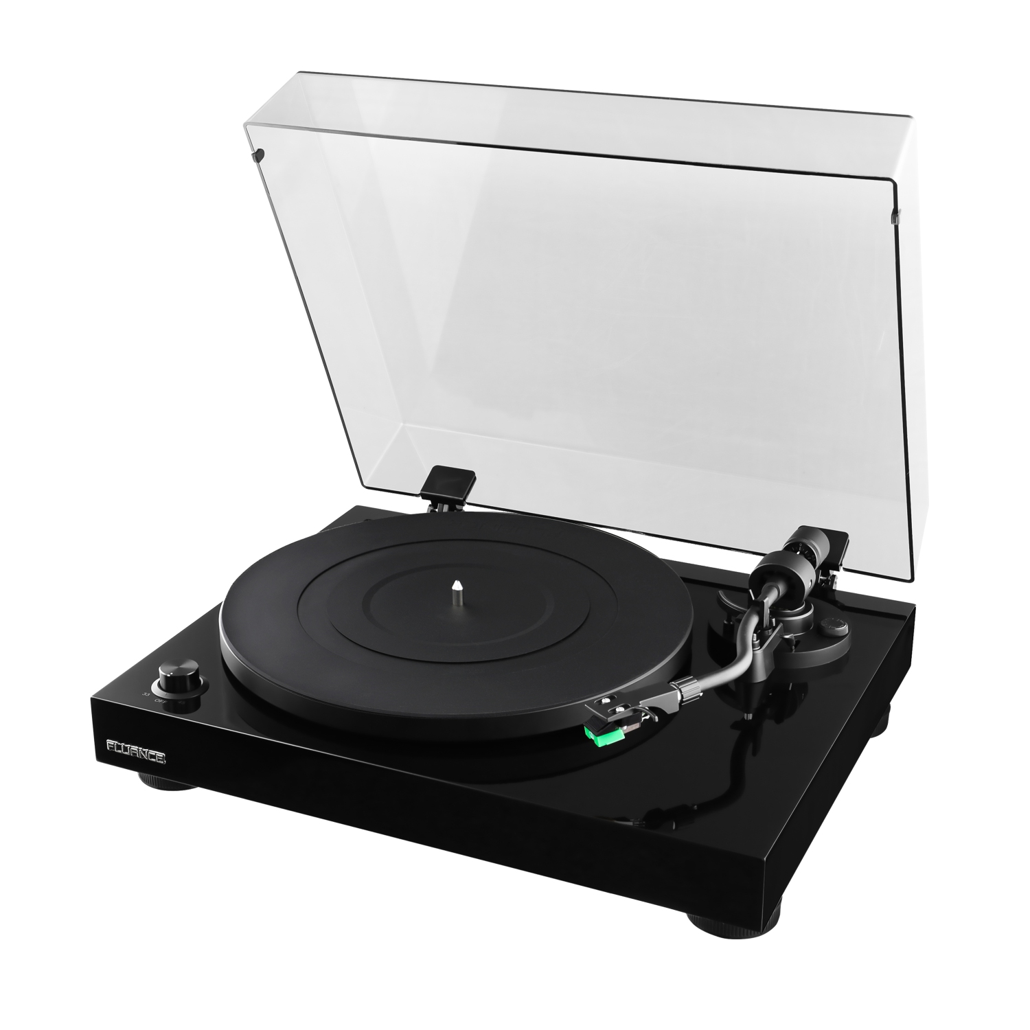 Tourne-disque haute fidélité en vinyle RT81 Elite de Fluance et haut-parleurs d’étagère stéréo 6,5 po amplifiés Ai61