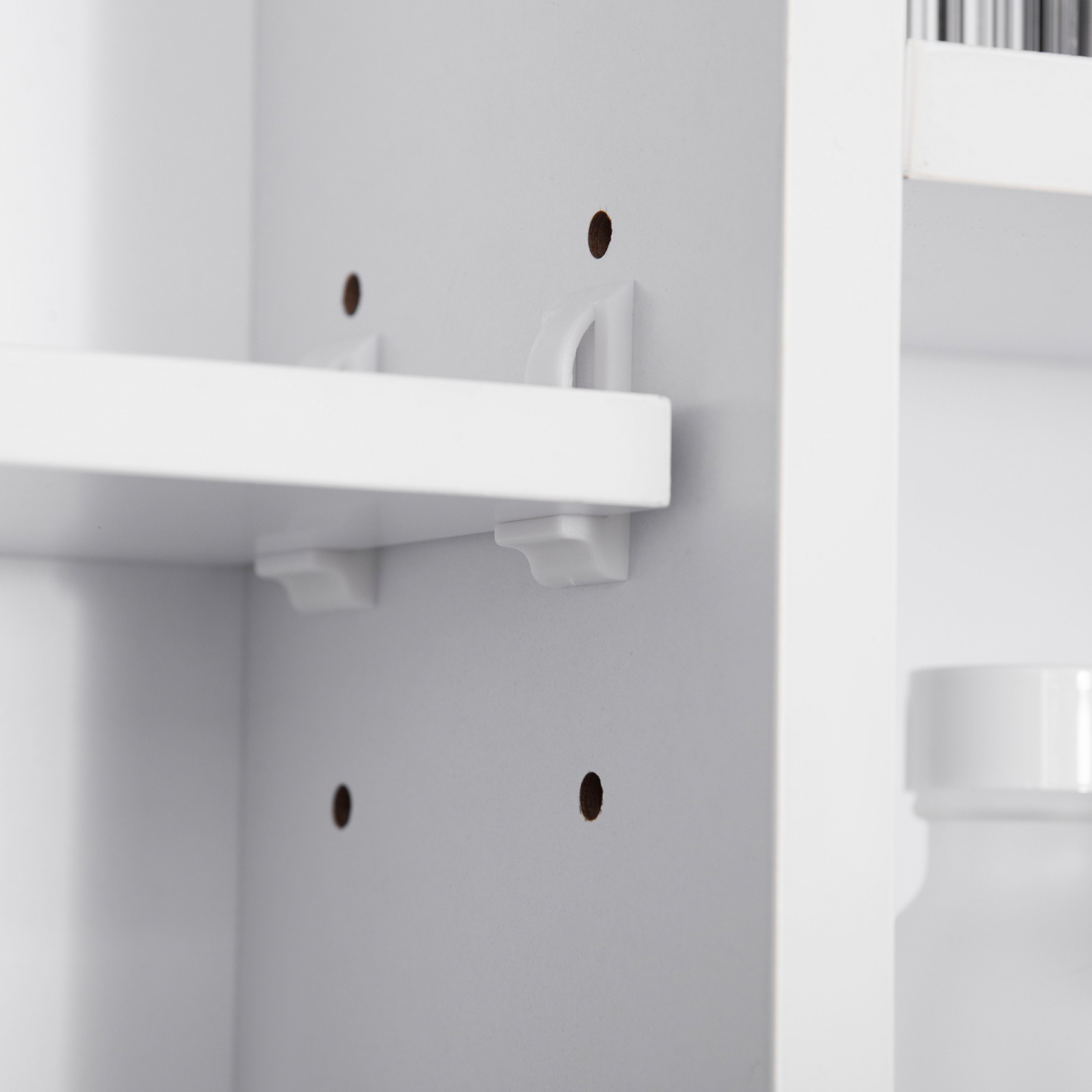 kleankin Wall Mounted Medicine Cabinet, 39.25"W x 27.5"H Bathroom Mirror Cabinet with Single Mirrored Door, Shelves and Storage Cupboard, White