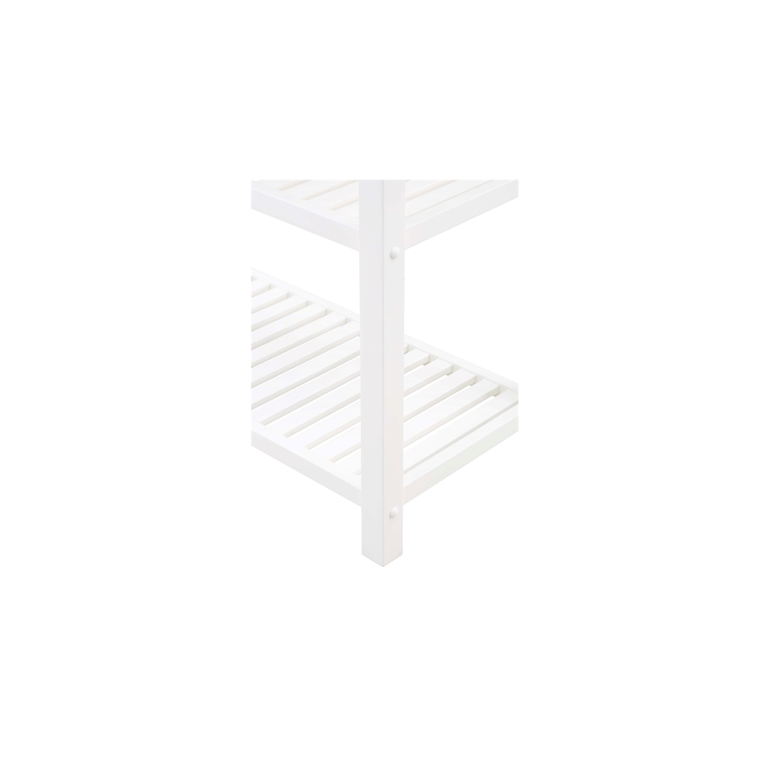 Designs2Go Three-Tier Butcher Block Kitchen Prep Island with Drawer- White Wood