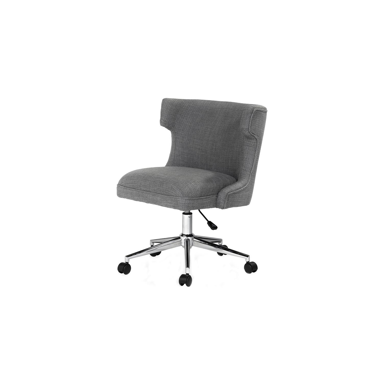 Furniture of America Nillicent Fabric Wing Back Office Chair in Gray