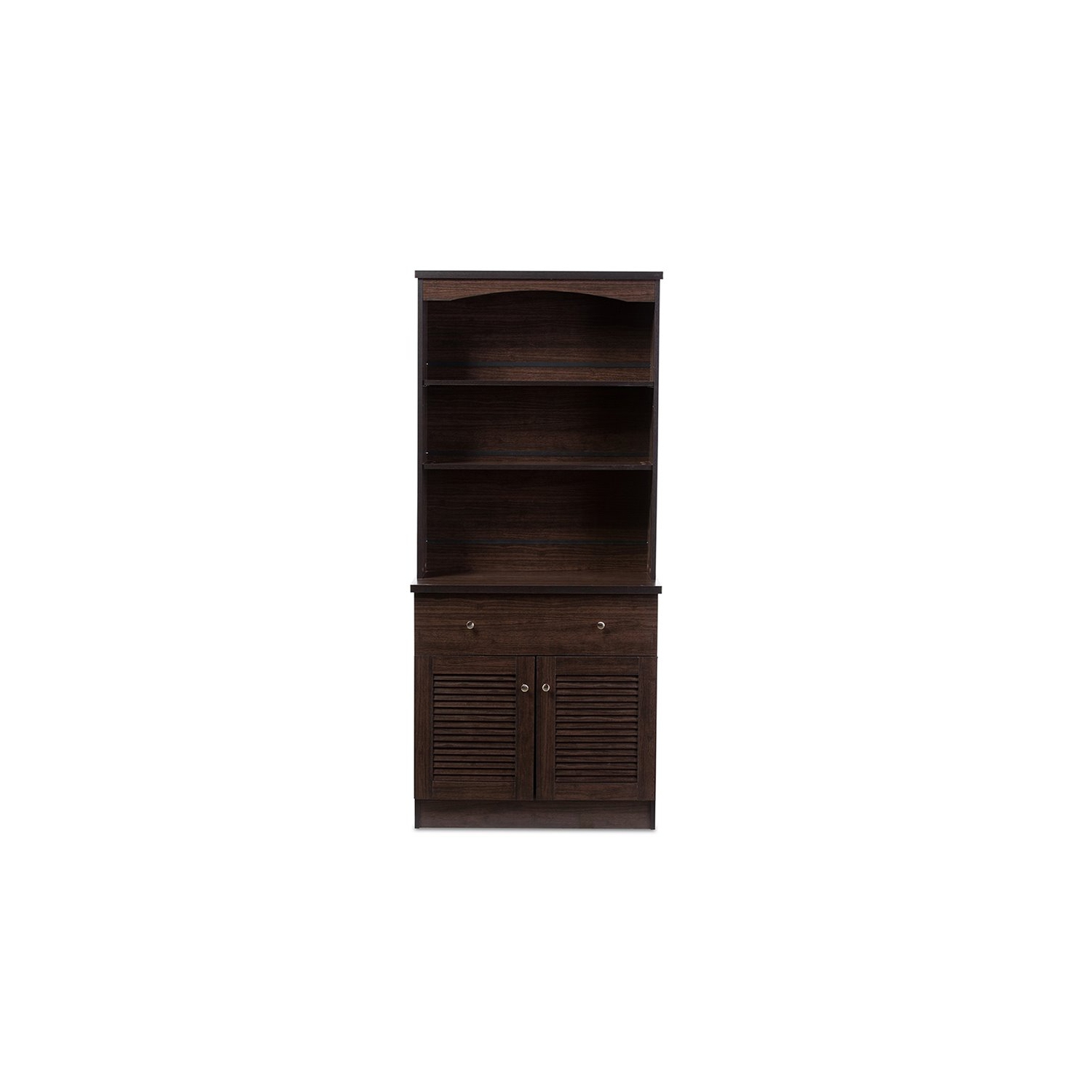 Baxton Studio Agni China Cabinet in Dark Brown