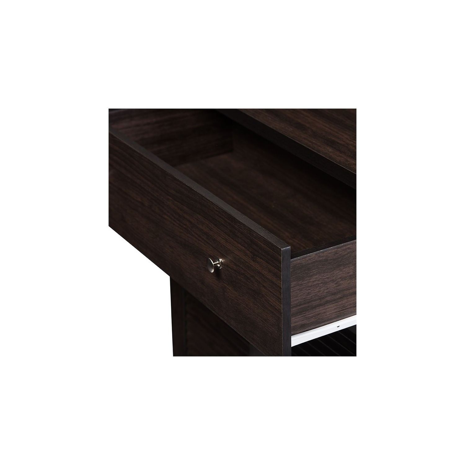 Baxton Studio Agni China Cabinet in Dark Brown