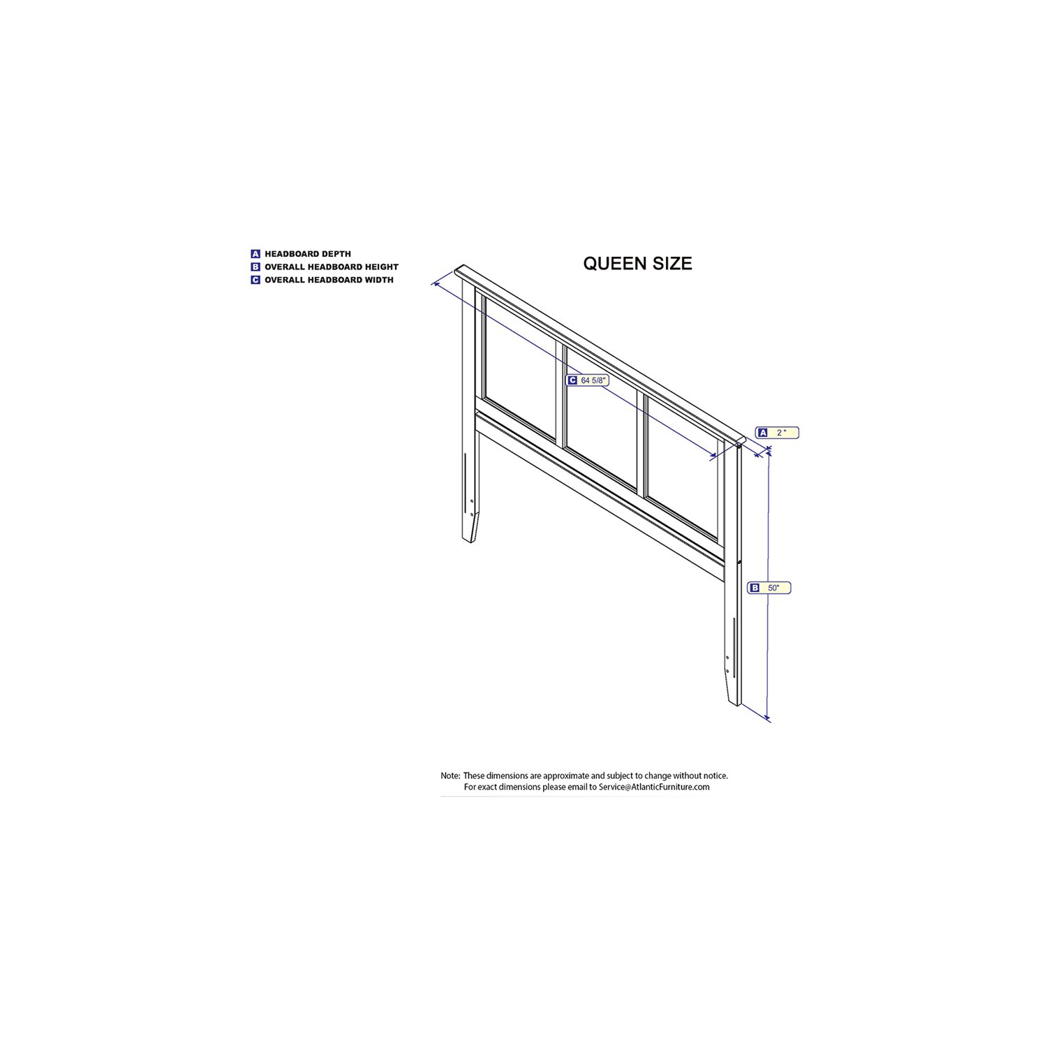 AFI Madison Queen Solid Wood Panel Headboard with Device Charger in Gray