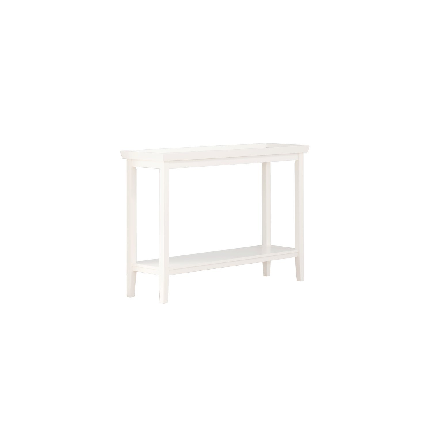 Convenience Concepts Ledgewood Console Table in White Wood Finish