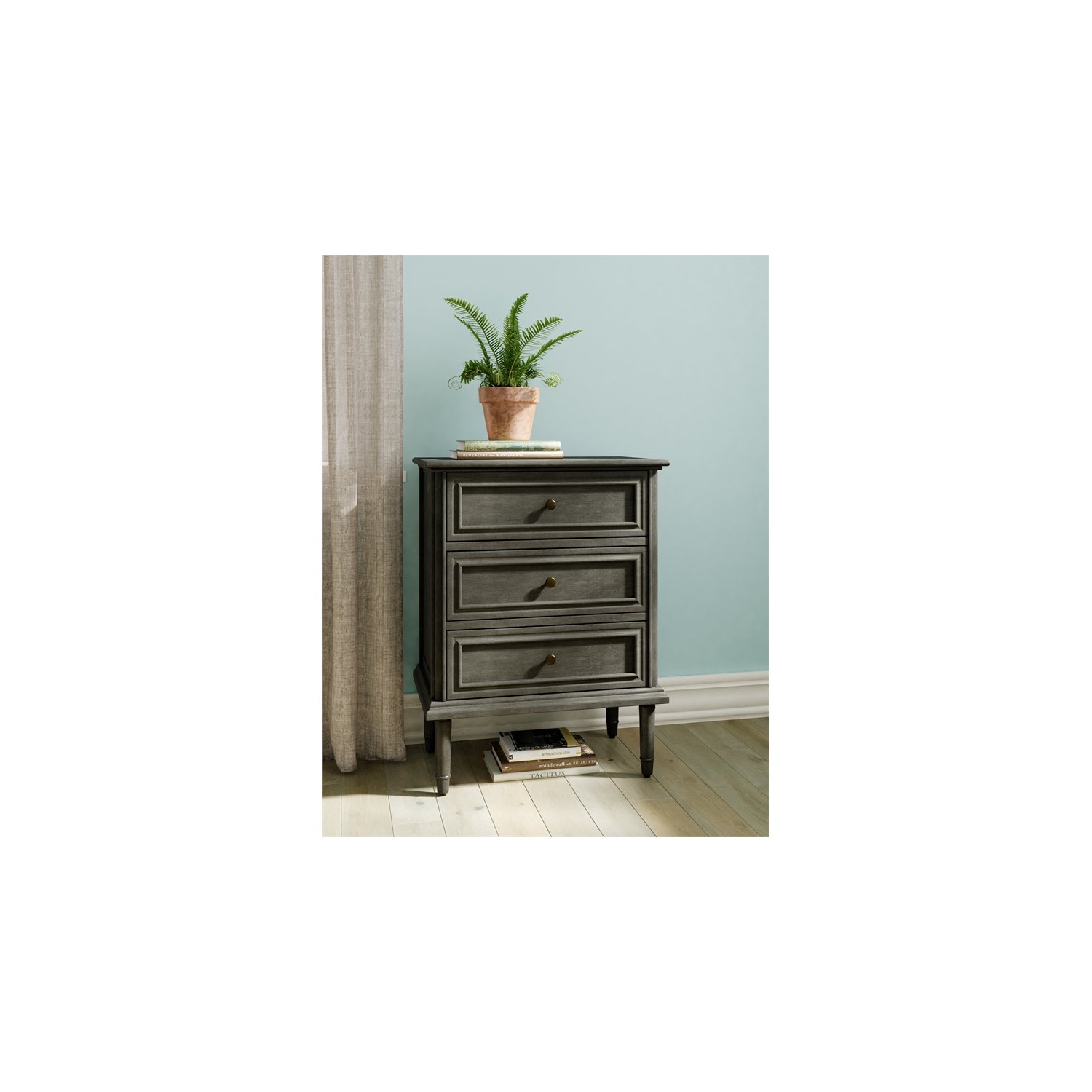 Armoire de rangement à 3 tiroirs Finch, gris foncé