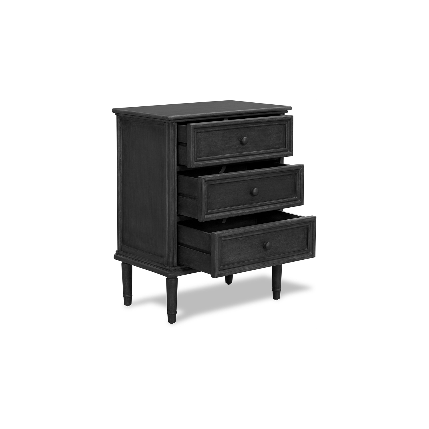 Armoire de rangement à 3 tiroirs Finch, gris foncé