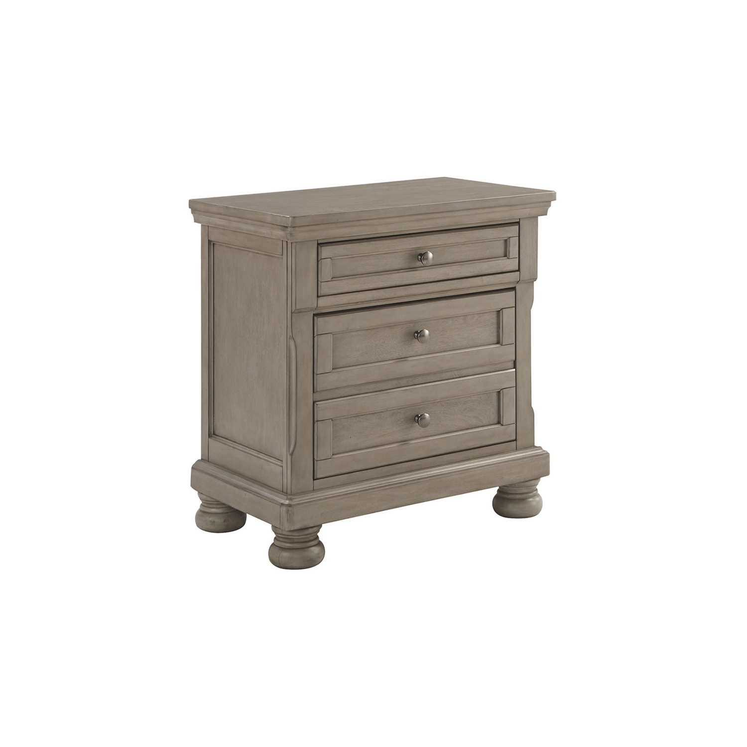 Ashley Furniture Lettner 2 Drawer Nightstand in Light Gray