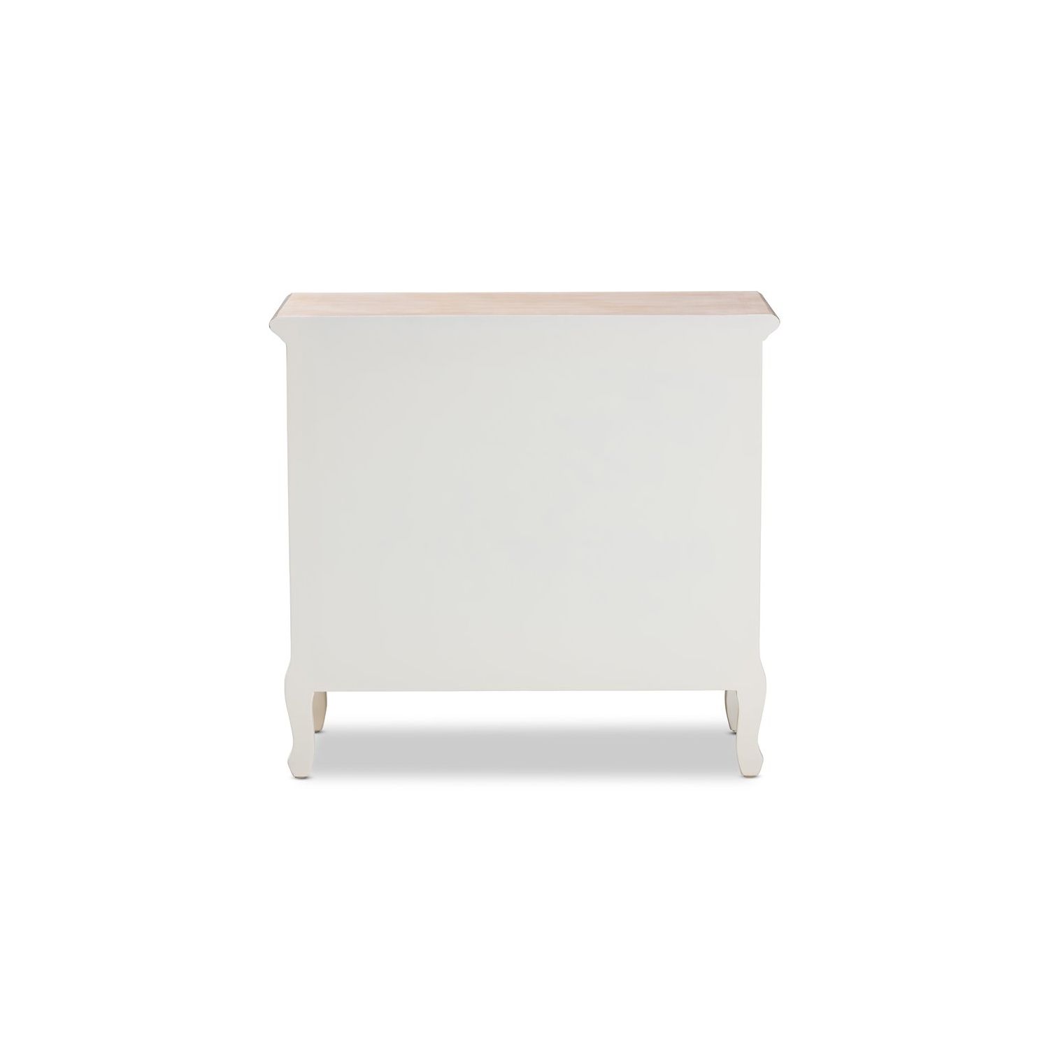 Baxton Studio Amalie White and Oak Finished 4-Drawer Accent Dresser