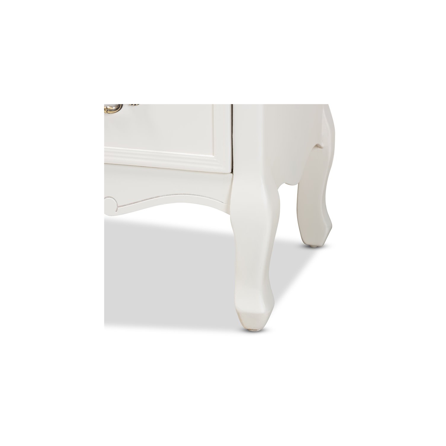 Baxton Studio Amalie White and Oak Finished 4-Drawer Accent Dresser