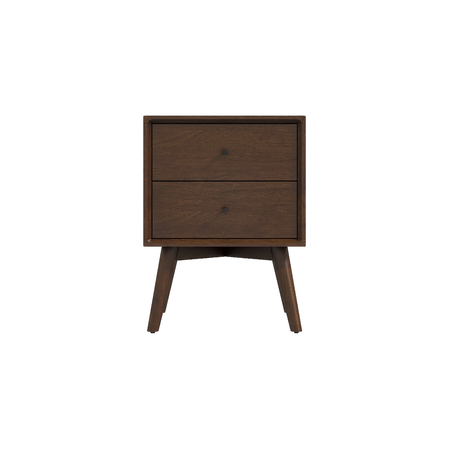 Francesca Mid Century Modern Walnut Nightstand Bed Side Tables with 1 Drawer