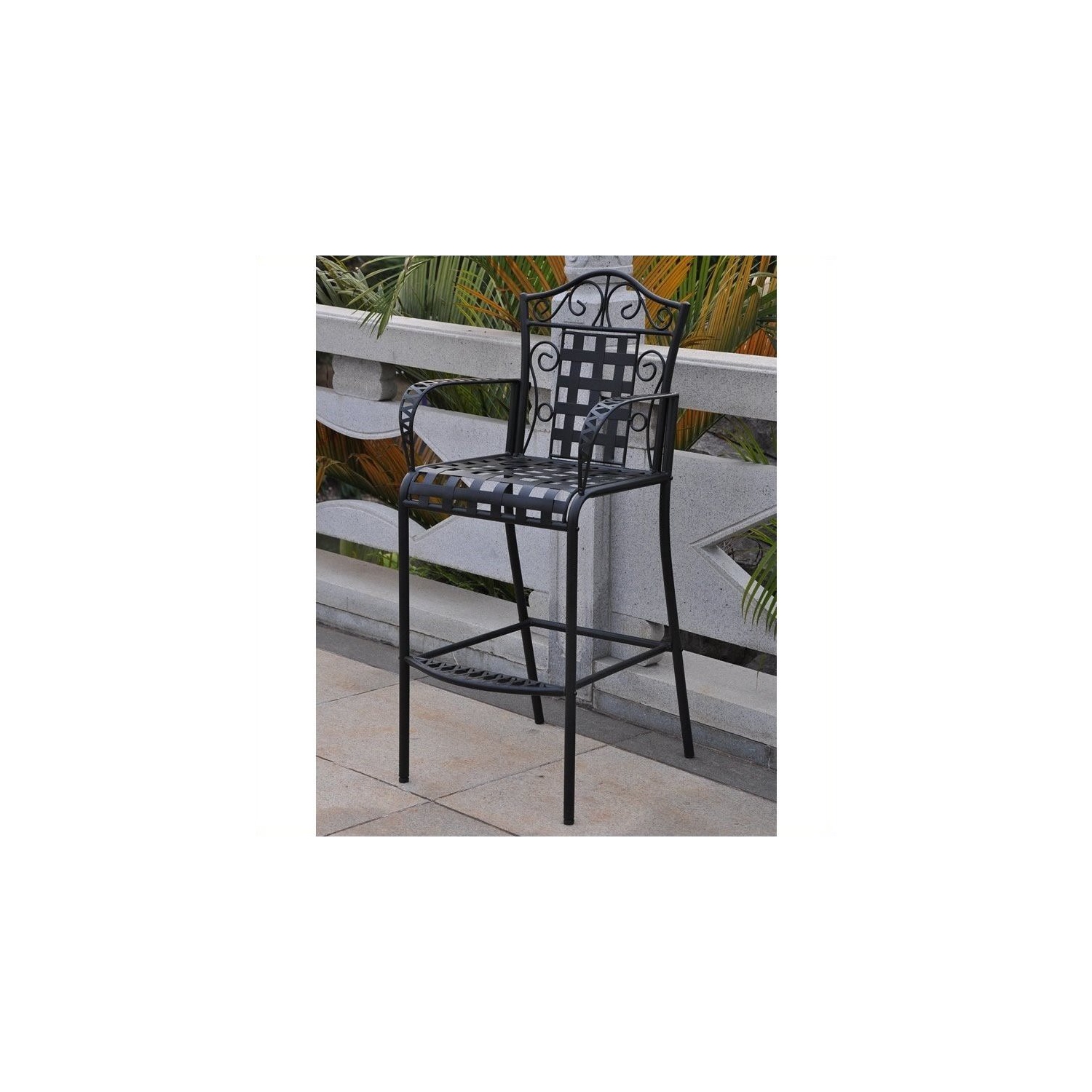 Pemberly Row 3-Piece Iron Patio Bar-height Bistro Set