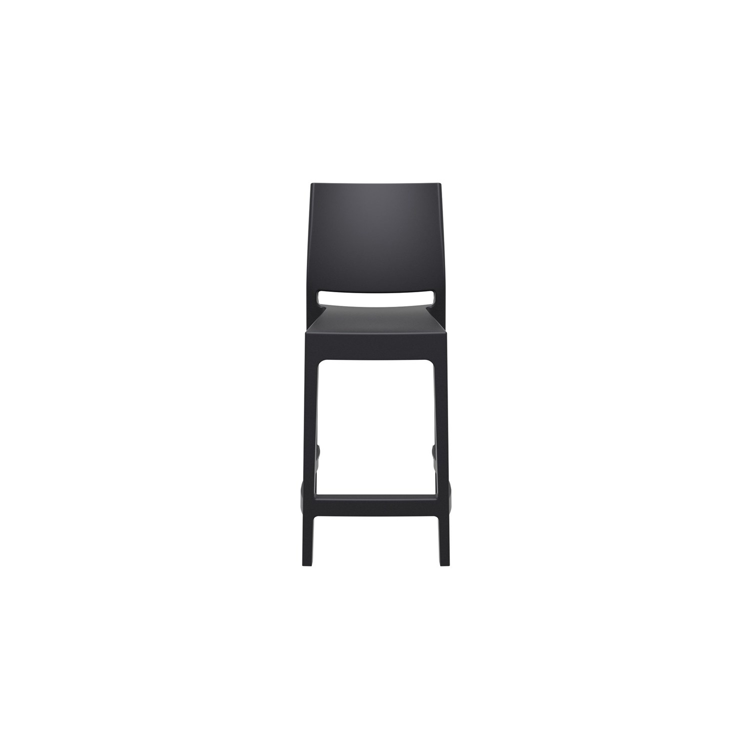 Tabouret de comptoir de 25.6 po en résine Siesta Maya de Compiia, noir