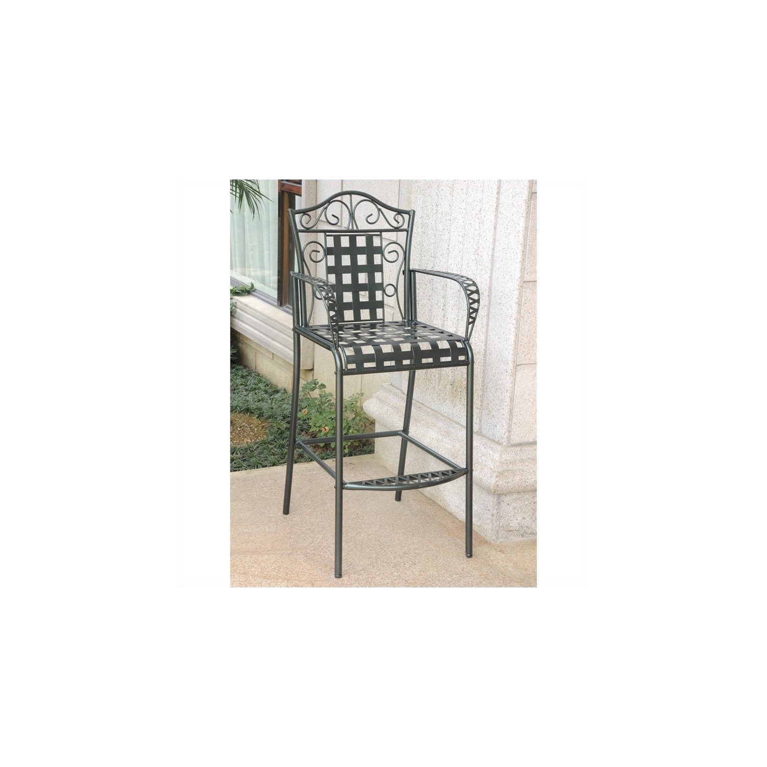 Tabouret de bar pour patio Pemberly Row à motif Verdi