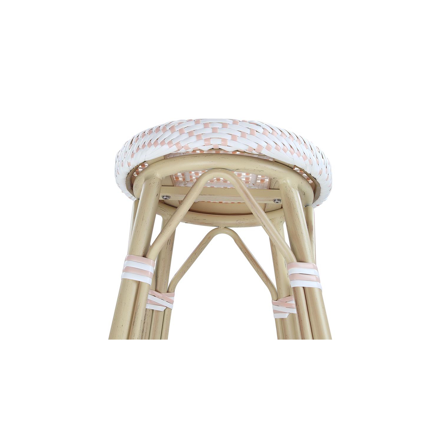 Tabouret de bar de patio en aluminium de 30 po Binde Furniture of America en blanc