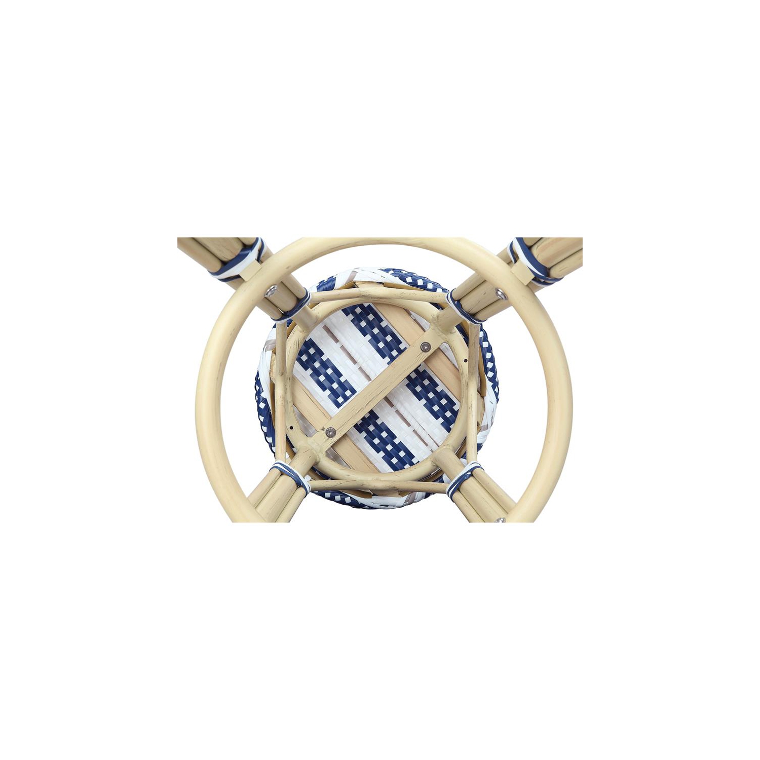 Furniture of America Binde Aluminum 26-inch Patio Barstool in Navy