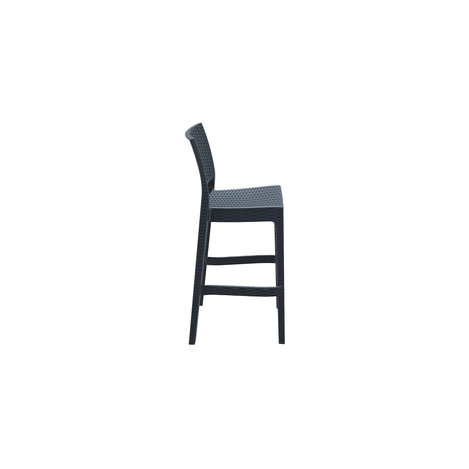 Tabouret de bar Siesta Jamaica en gris foncé de 29.5 po de Compiia