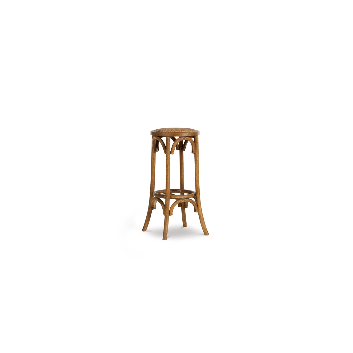 Tabouret de bar en bois sans dossier de 30 po de Linon Rae, brun
