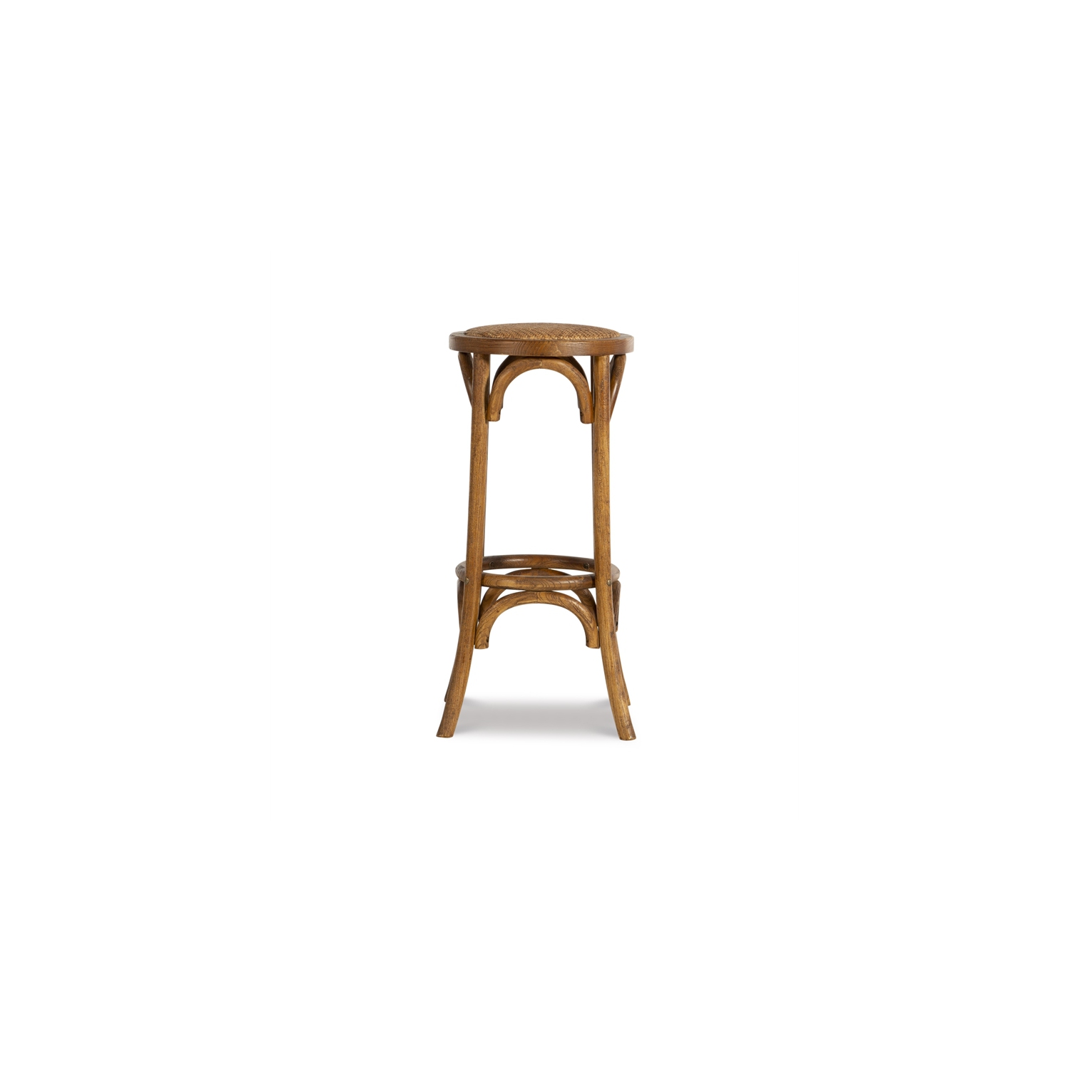 Tabouret de bar en bois sans dossier de 30 po de Linon Rae, brun