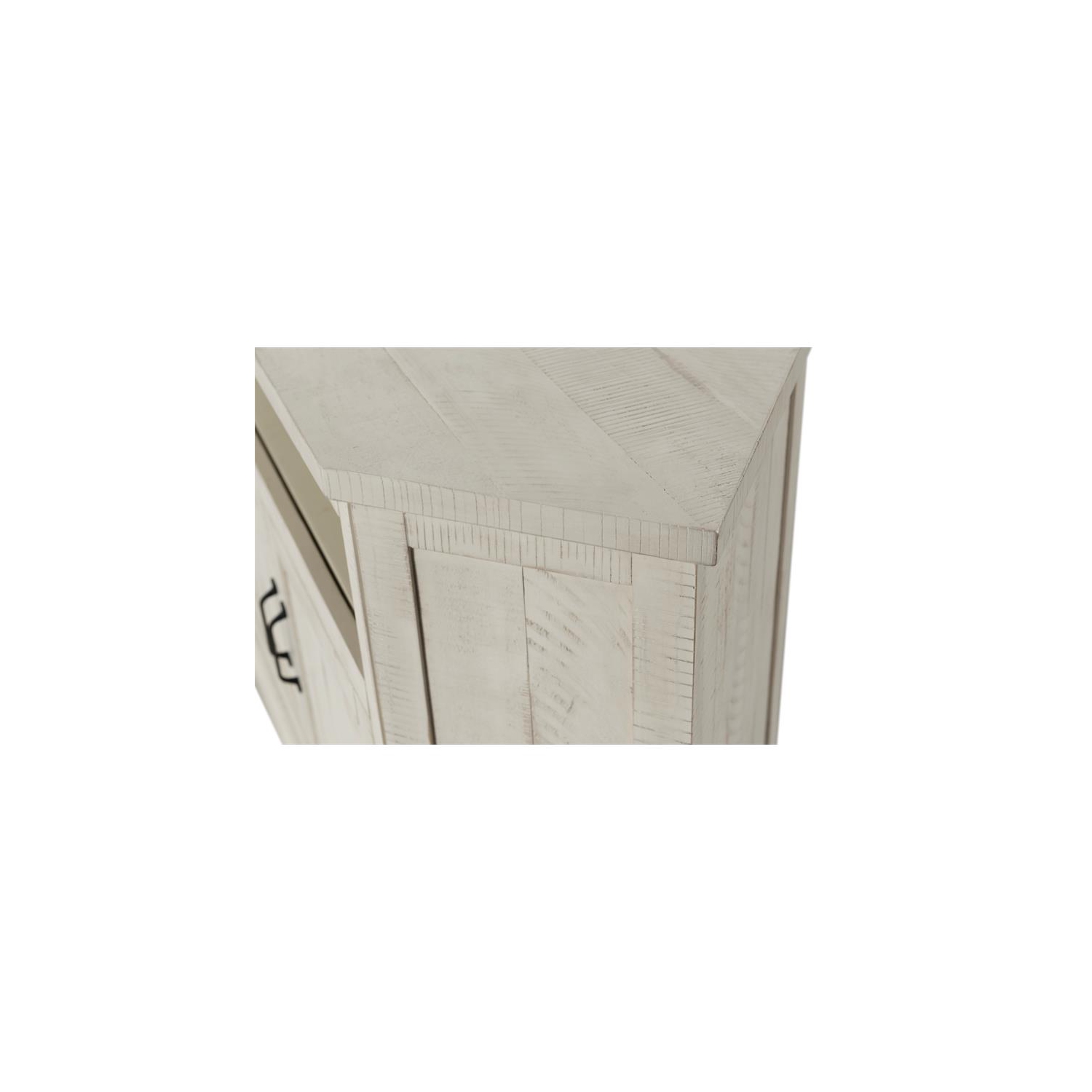 Martin Svensson Home Rustic Corner 50" Solid Wood TV Stand White