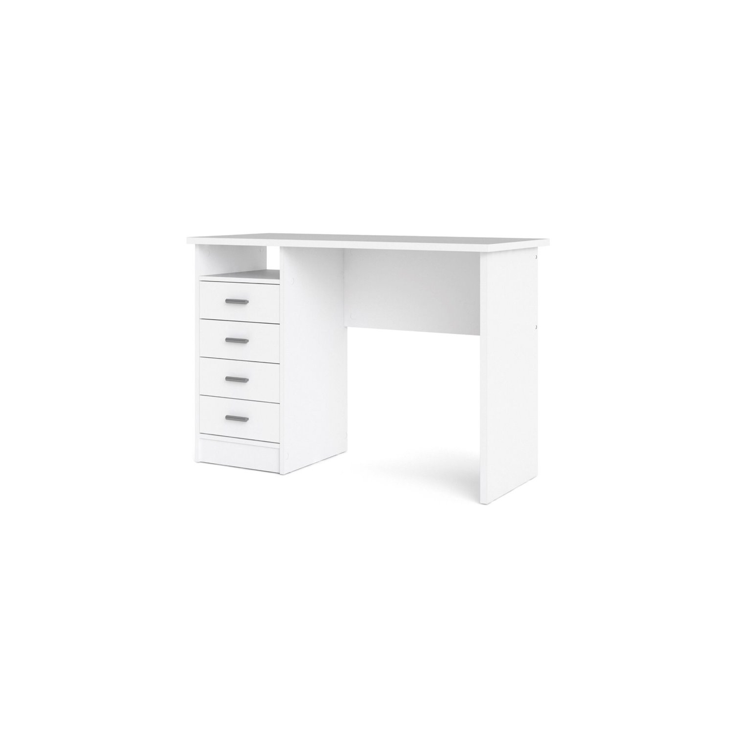 Tvilum Warner Contemporary 4 Drawer Writing Desk in White