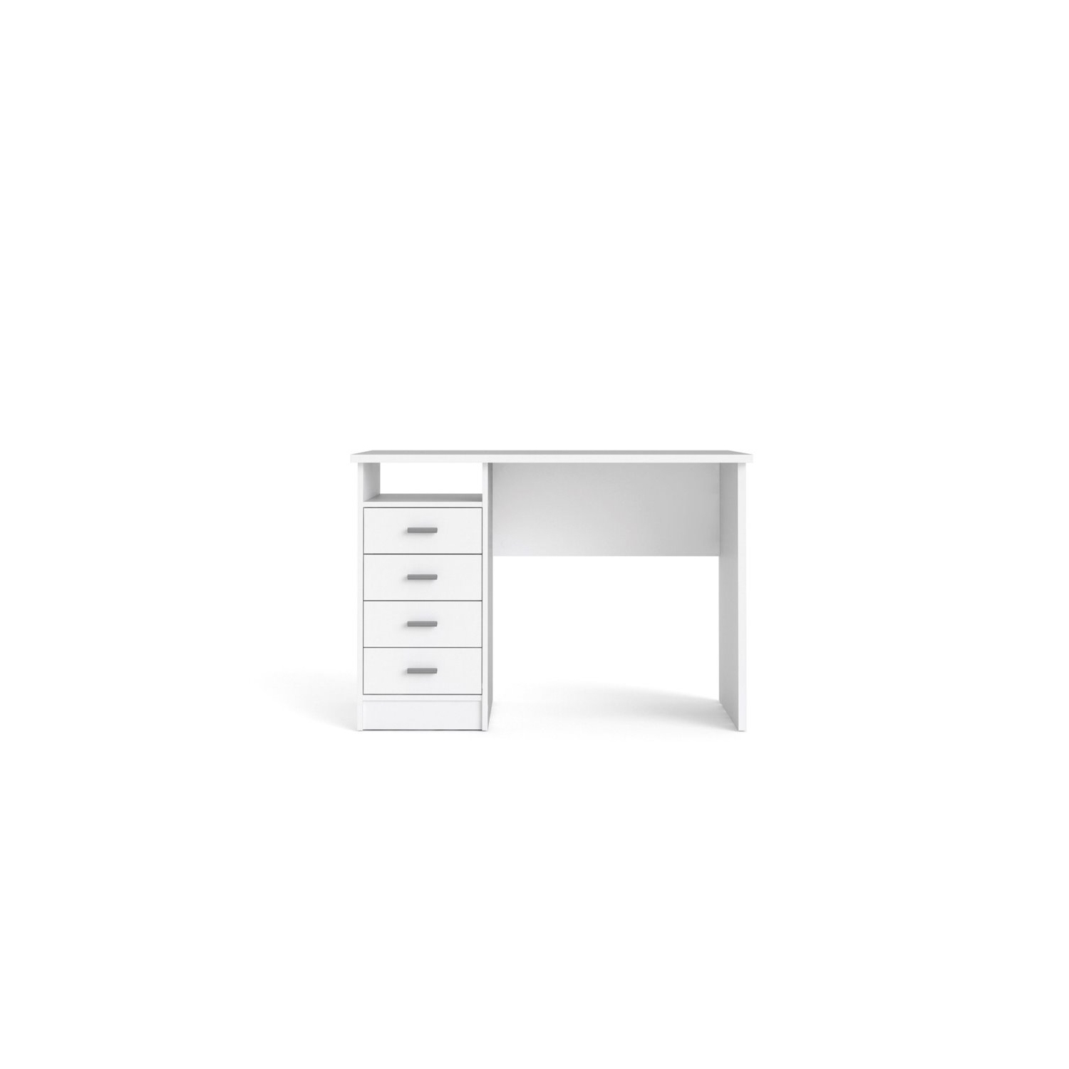 Tvilum Warner Contemporary 4 Drawer Writing Desk in White