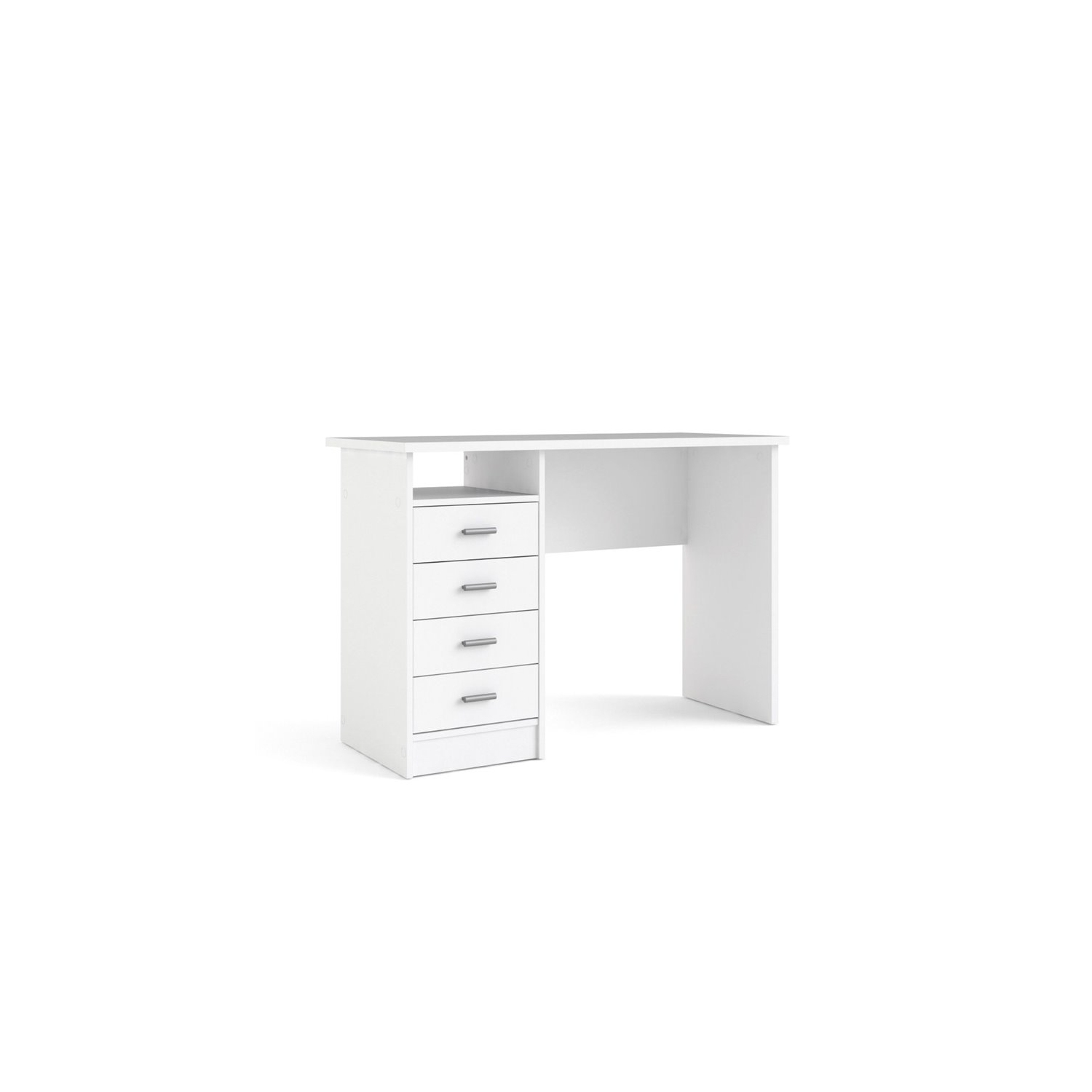 Tvilum Warner Contemporary 4 Drawer Writing Desk in White