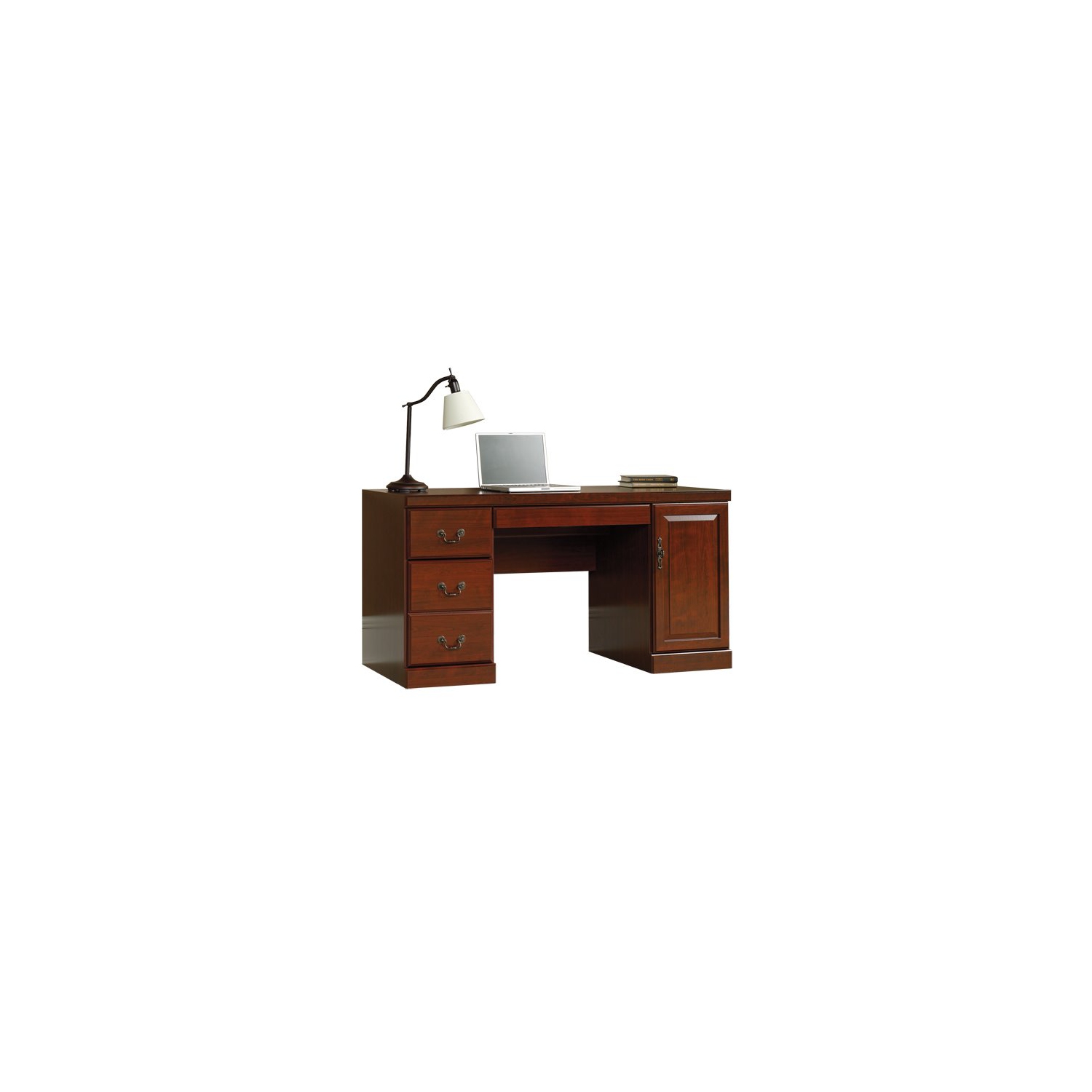 Pemberly Row Computer Credenza in Classic Cherry