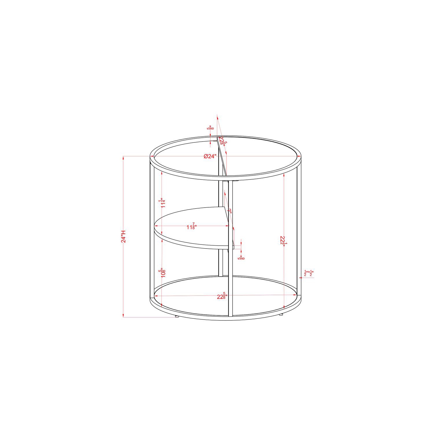 Furniture of America Marquesa Wood Round 2-Piece Coffee Table Set in Gray