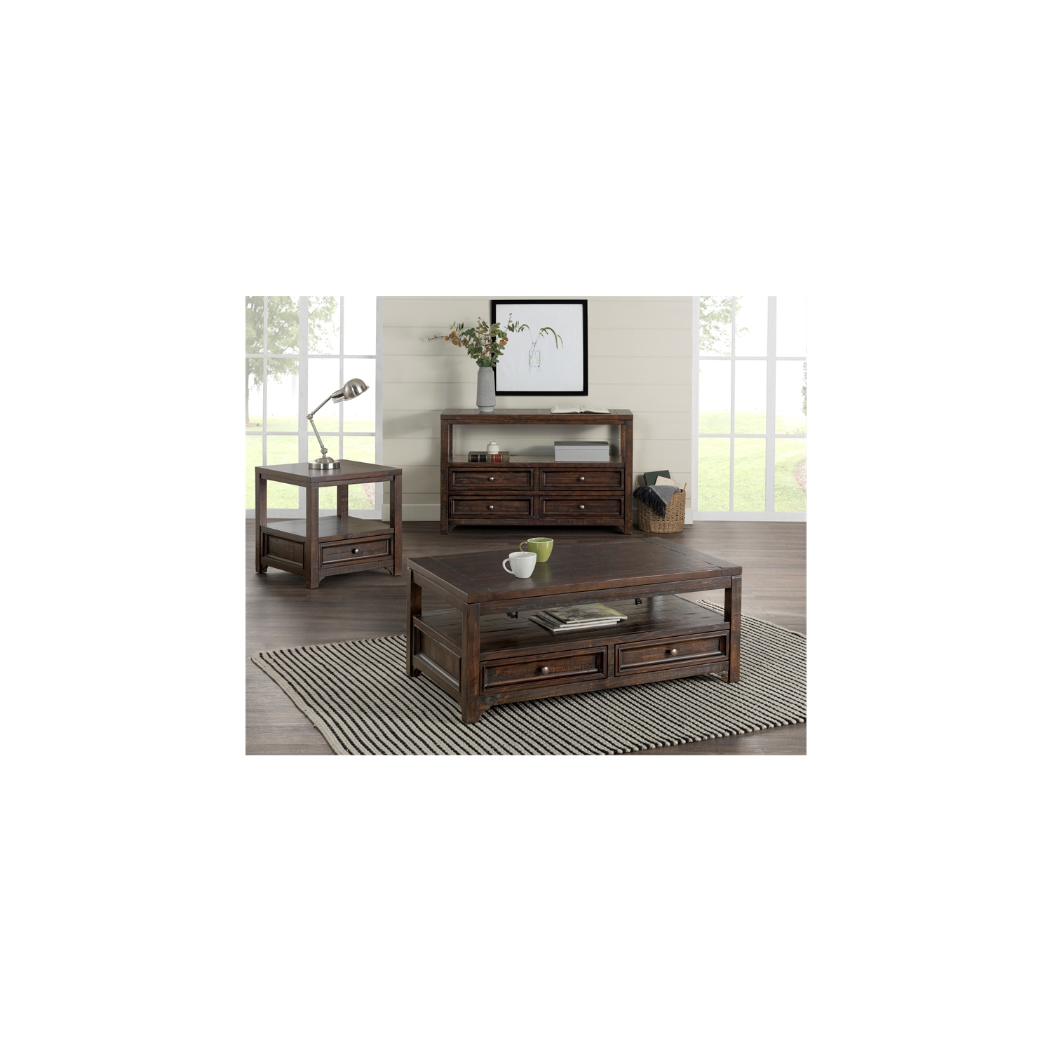 Martin Svensson Home Lisbon Solid Wood One Drawer End Table