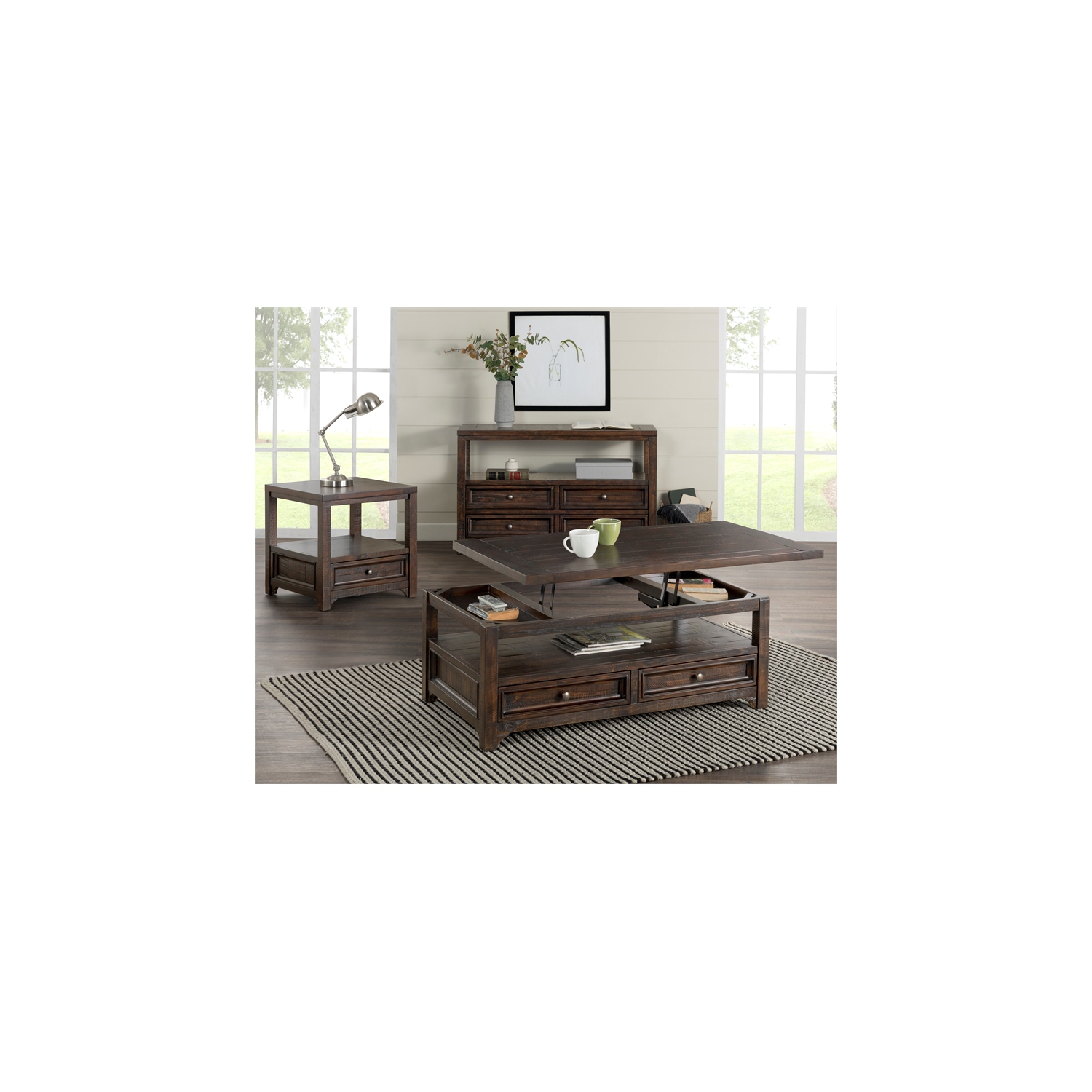 Martin Svensson Home Lisbon Solid Wood One Drawer End Table