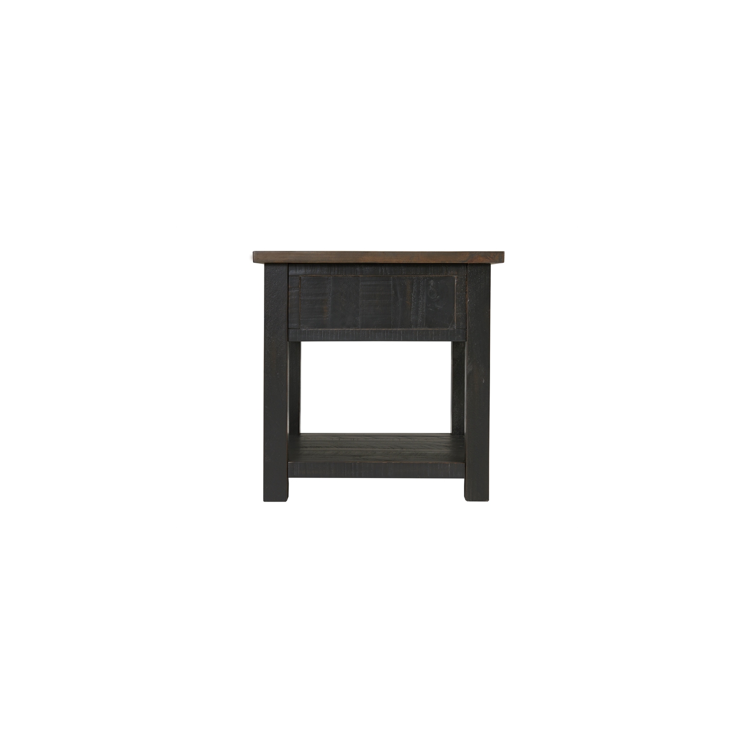 Martin Svensson Home Monterey Solid Wood 1 Drawer End Table Black and Brown