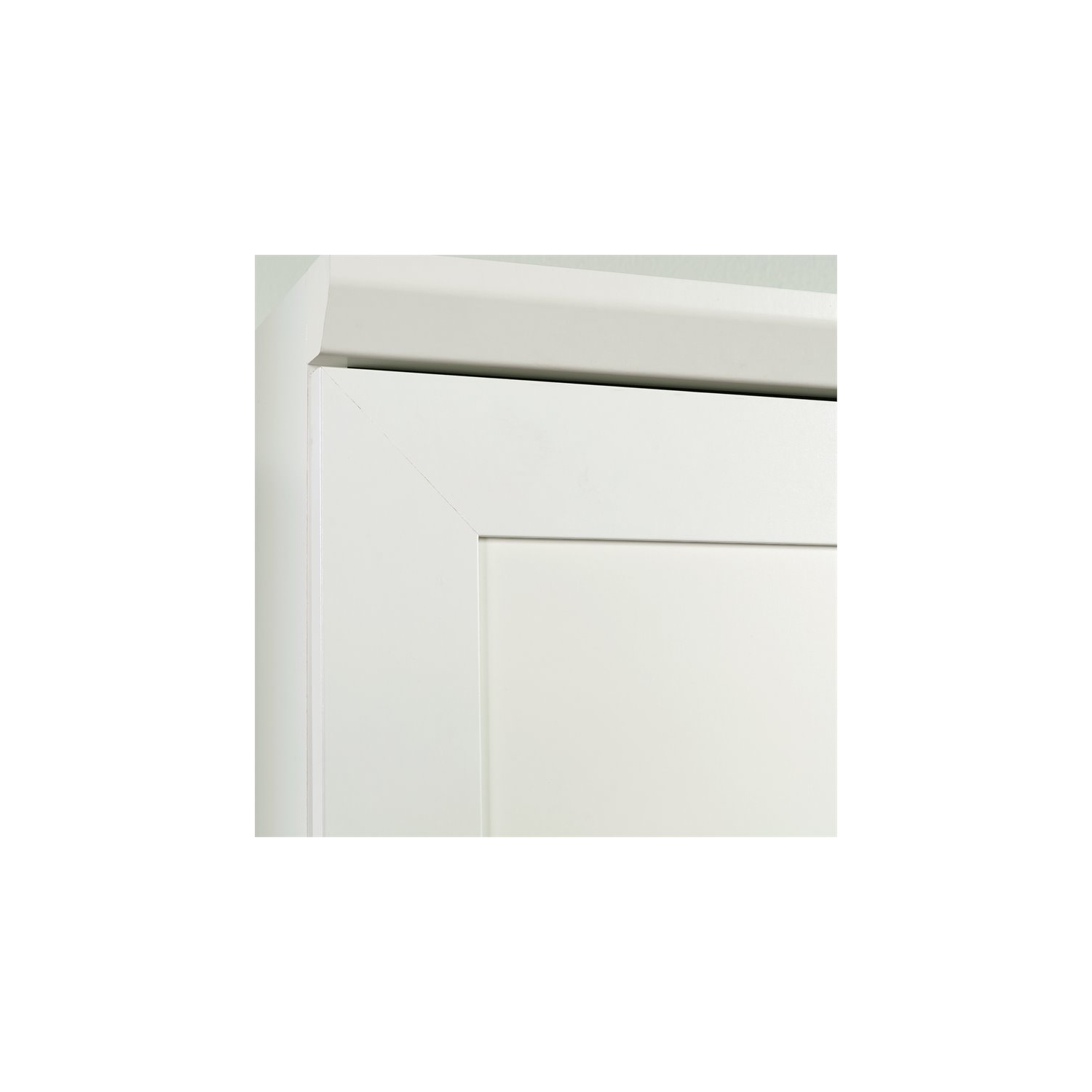 Sauder HomePlus Single Door Wooden Pantry in Glacier White