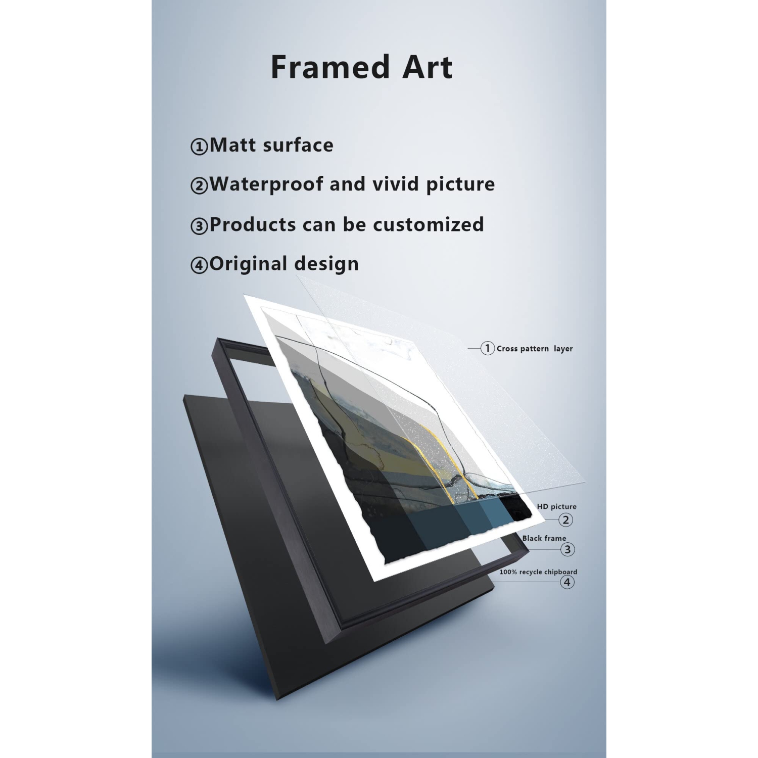 Ladole Rugs Canvas Artwork Black and White Pictures Wall Décor Frame - Sea Shore with the Mountains in a Shadow Wall Art Print Perfect for Bedroom,