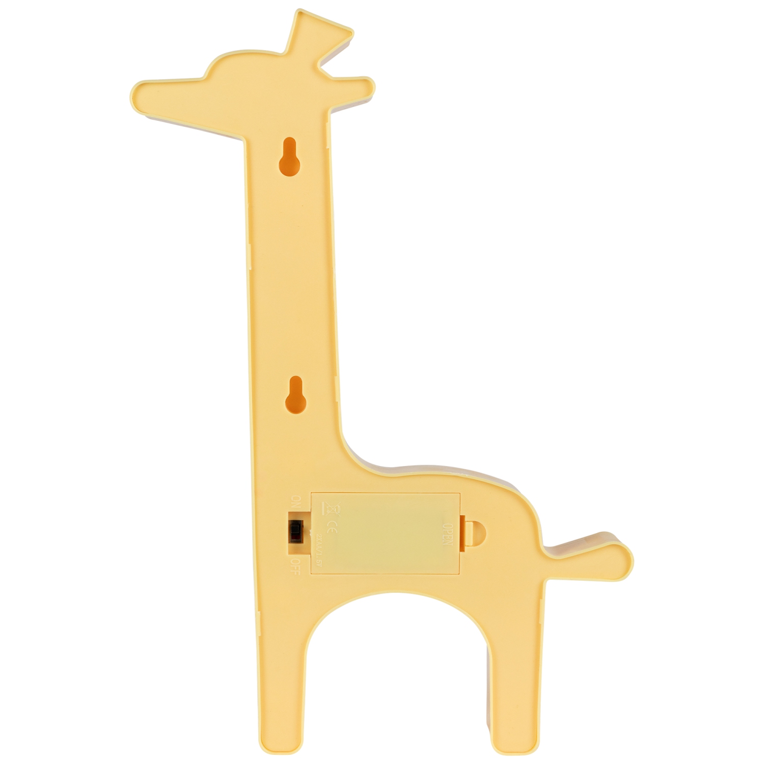 Art mural en forme de girafe illuminée de LED - 11,5&nbsp;po - Jaune