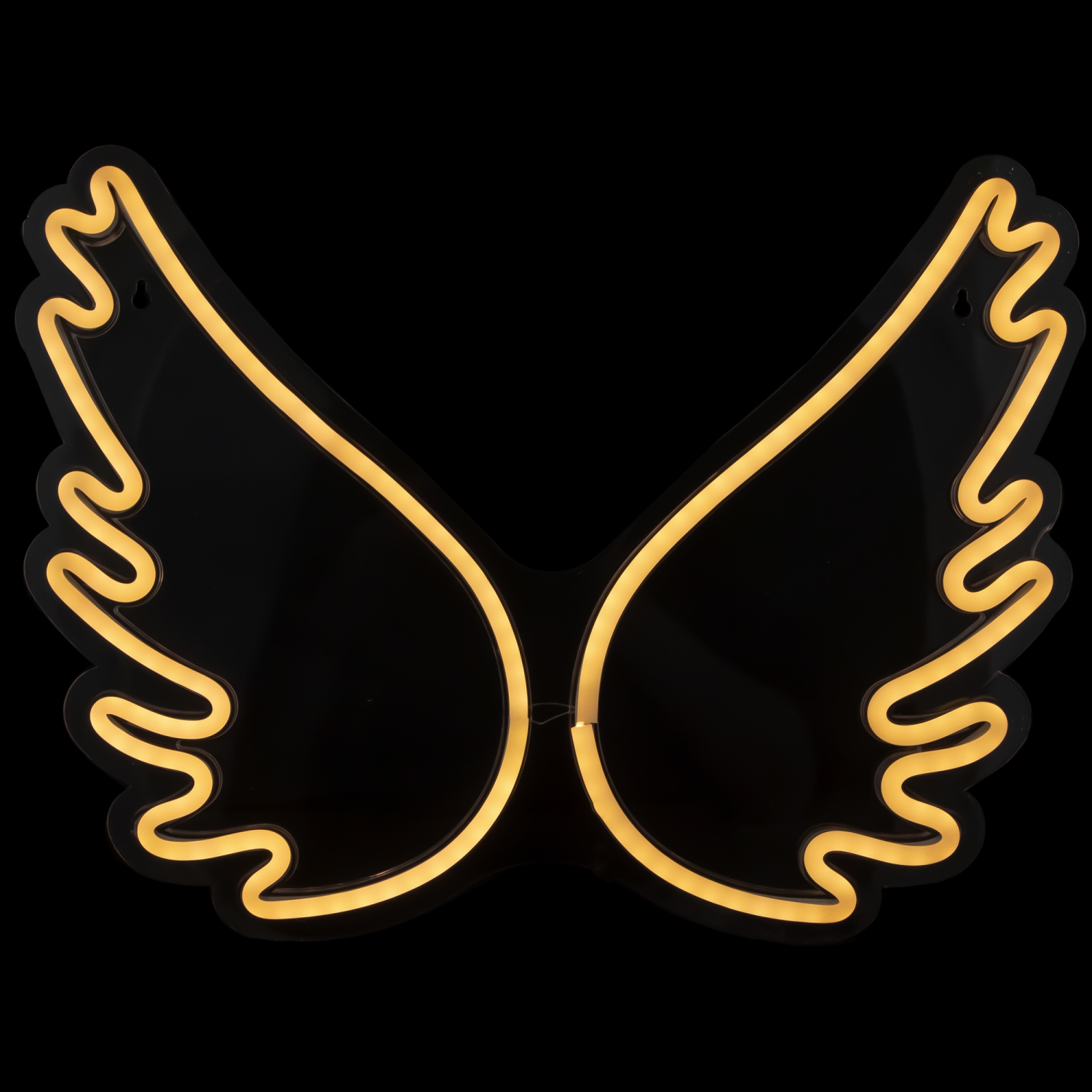 17.5" White LED Neon Style Angel Wings Wall Sign