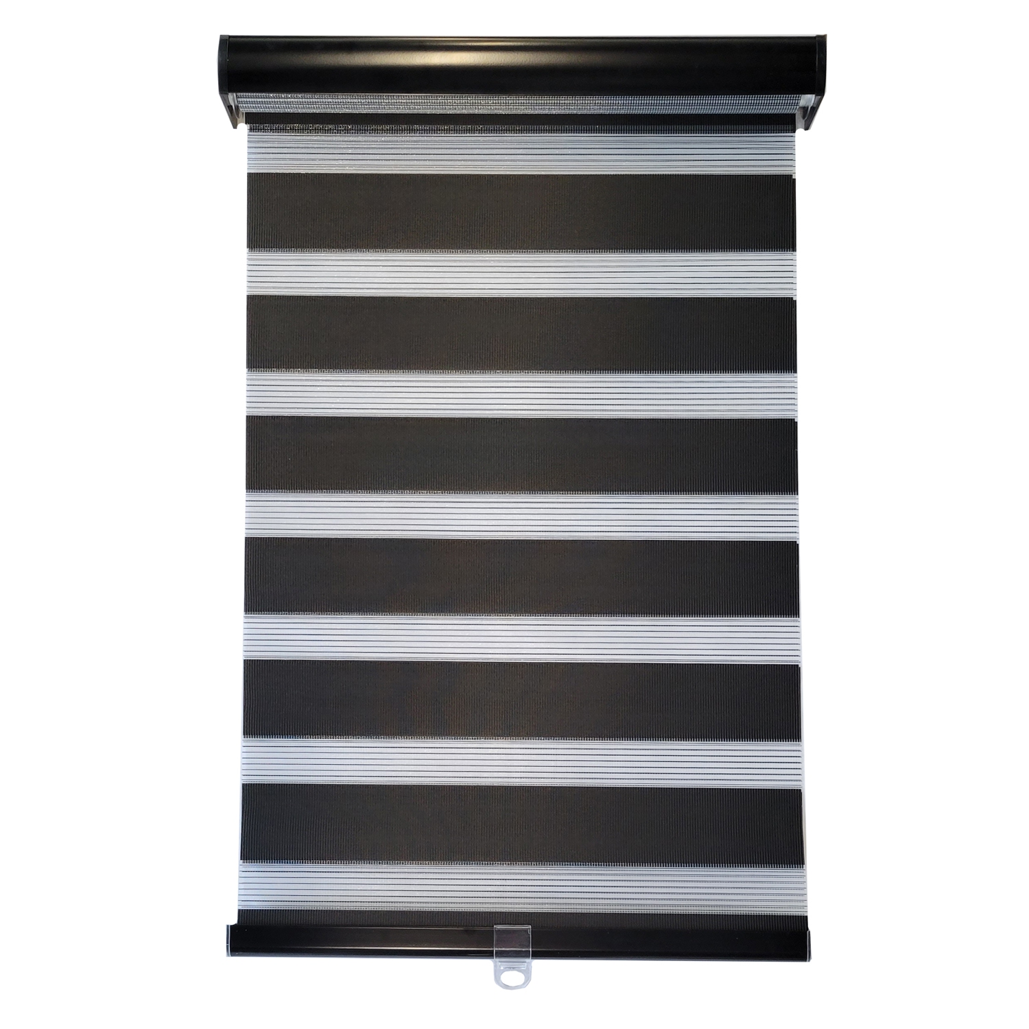ITY Olivia Stone 44" X 84" Alternate Zebra Blinds Window Shade Cordless Black