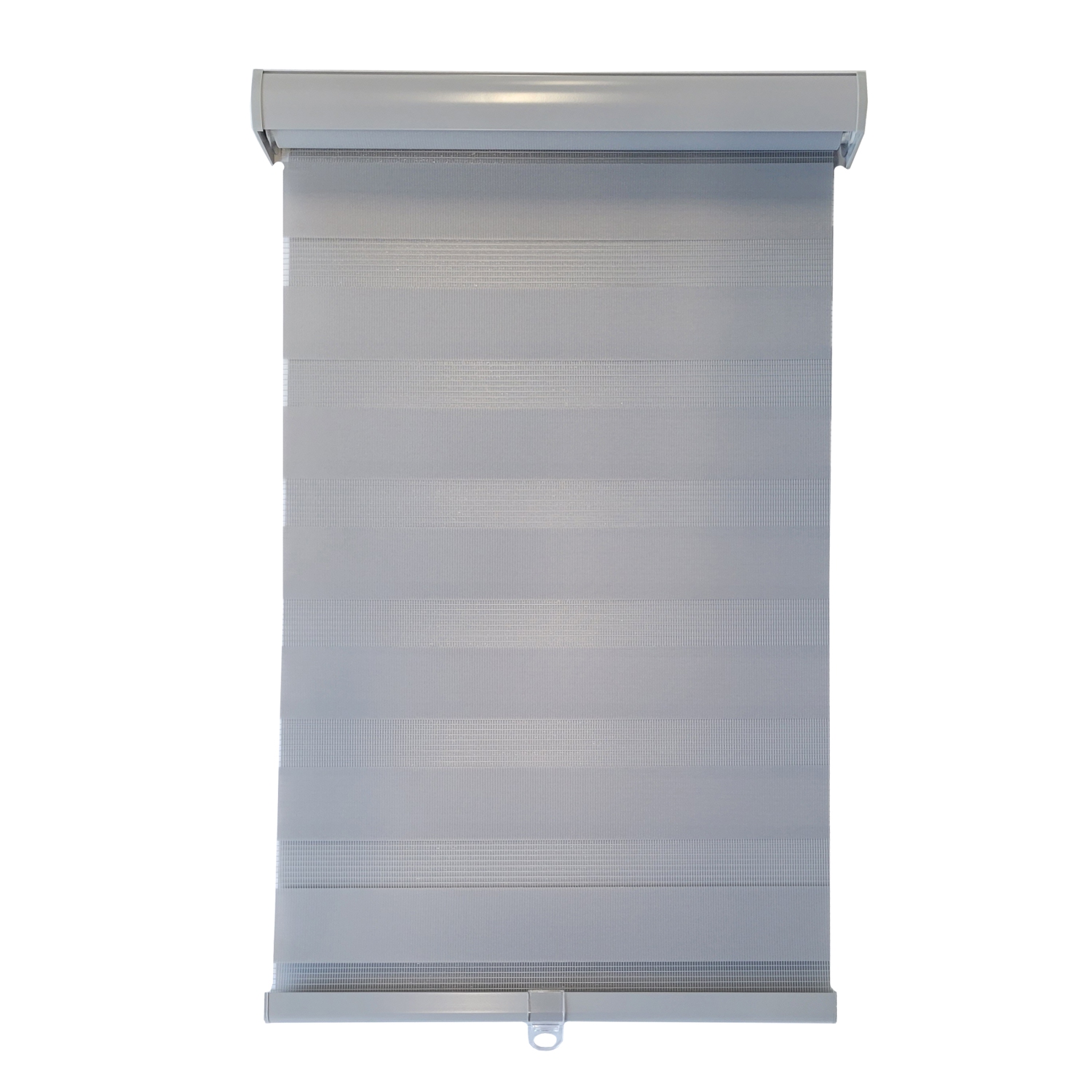 ITY Olivia Stone Store de Fenêtre à Toile Alternée Zébrée 55" X 84" Sans Cordon Gris