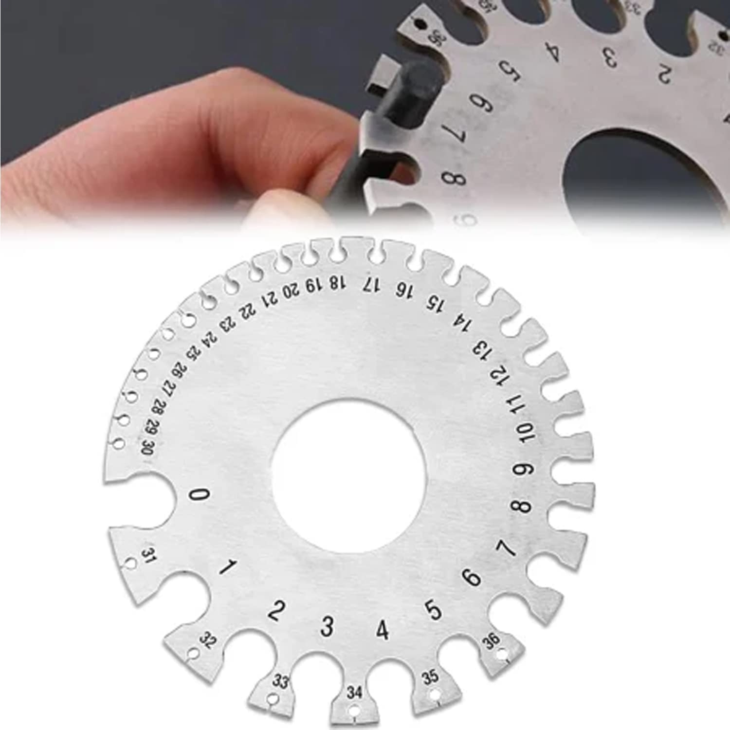 ISTAR 0-36 Round Wire Ruler Easy Reading Non-Ferrous Wire Thickness Gauge Meter Tester Ruler Diameter Measuring Tool