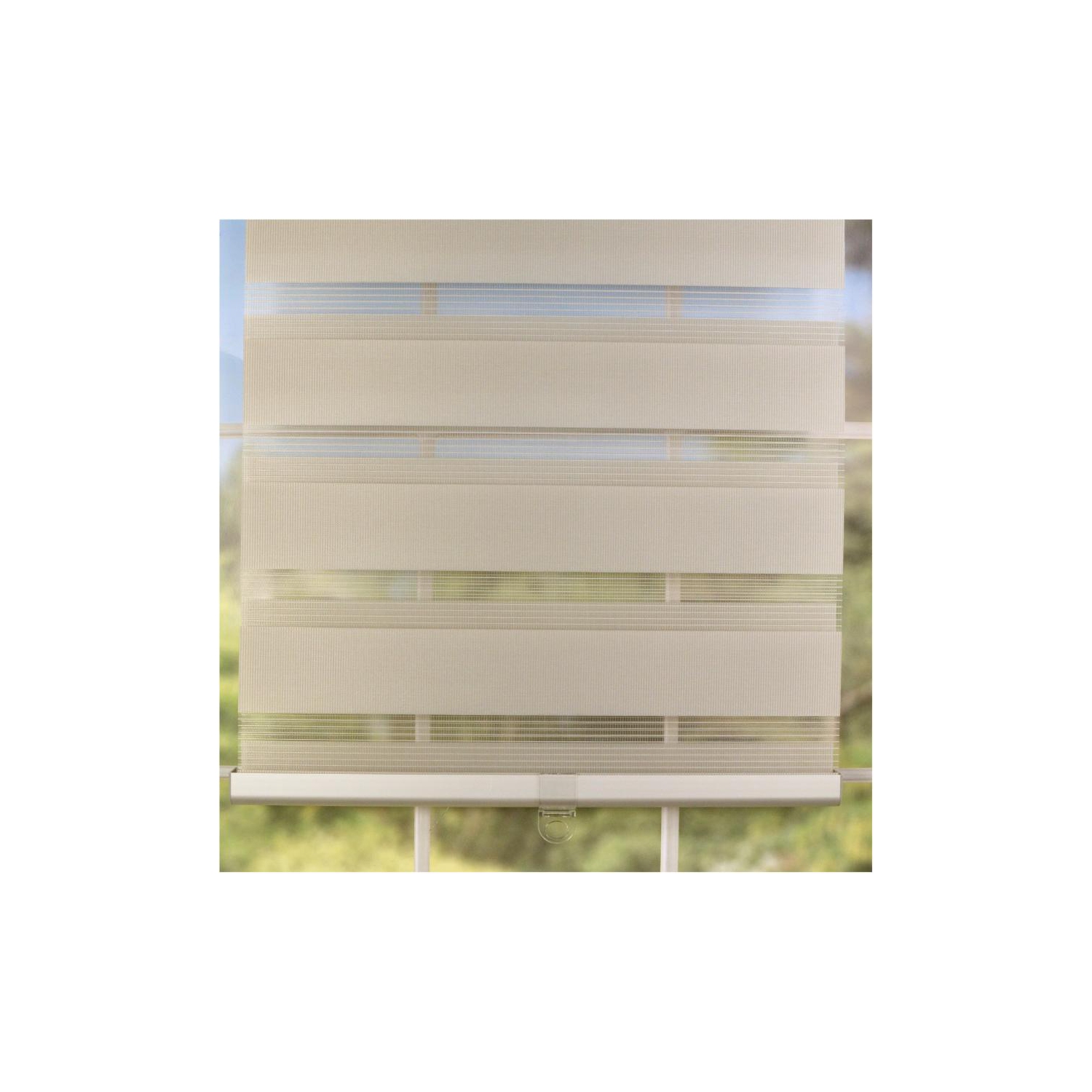 Store de fenêtre sans fil en tissu étain de 24 x 48&nbsp;po