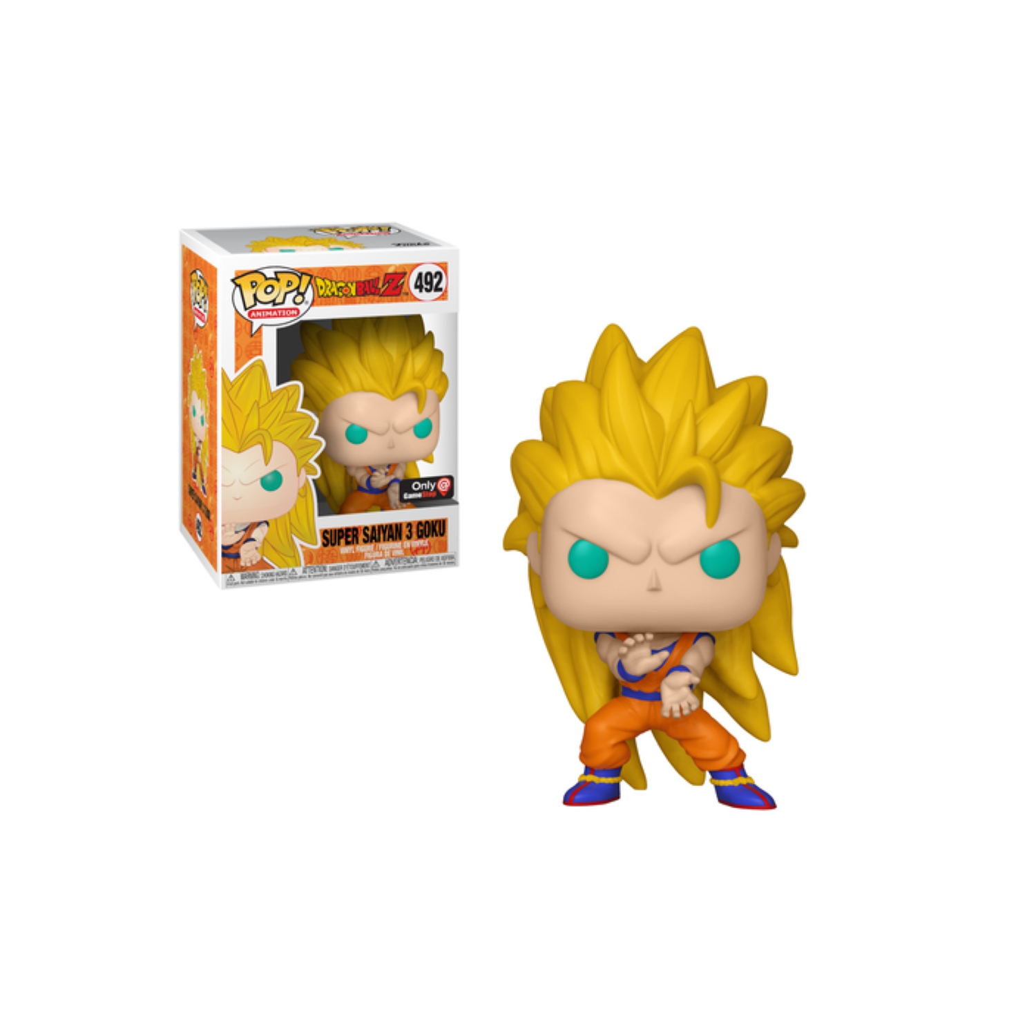 Funko Pop! Animation Dragon Ball Z Vinyl Figure Super Saiyan 3 Goku #492 EB Games Exclusive