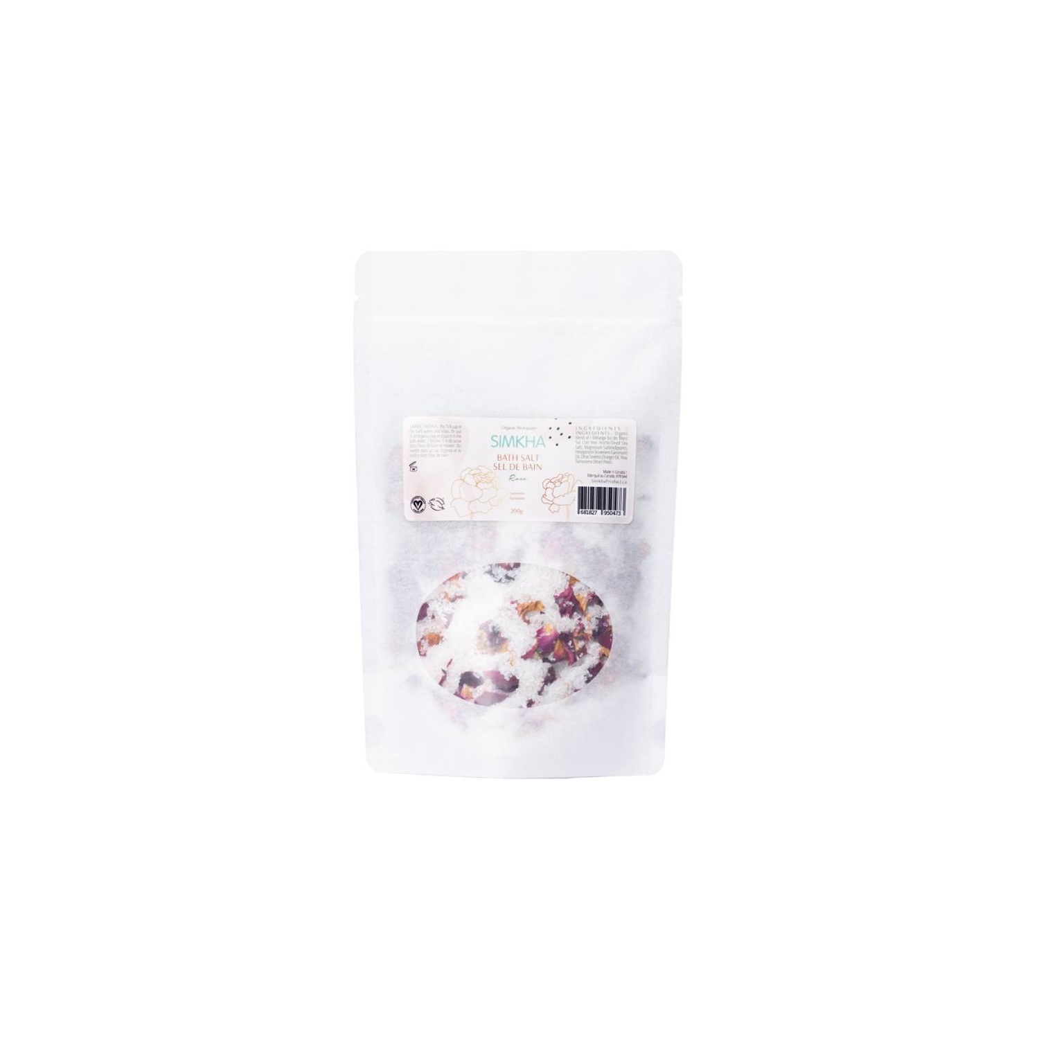Serenity bath salt with rose petals