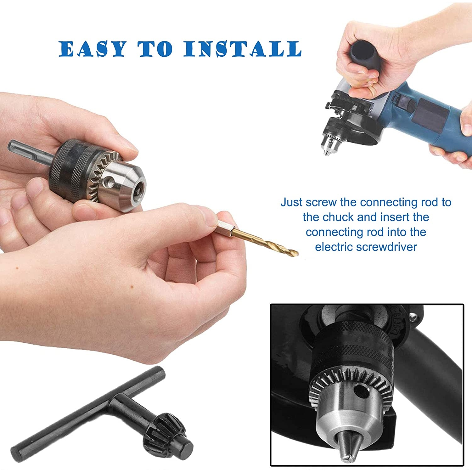 13mm Drill Chuck with Key: For 1/2" Drill Chucks, Woodworkers: Enhance Your Woodworking Projects with this Reliable Chuck