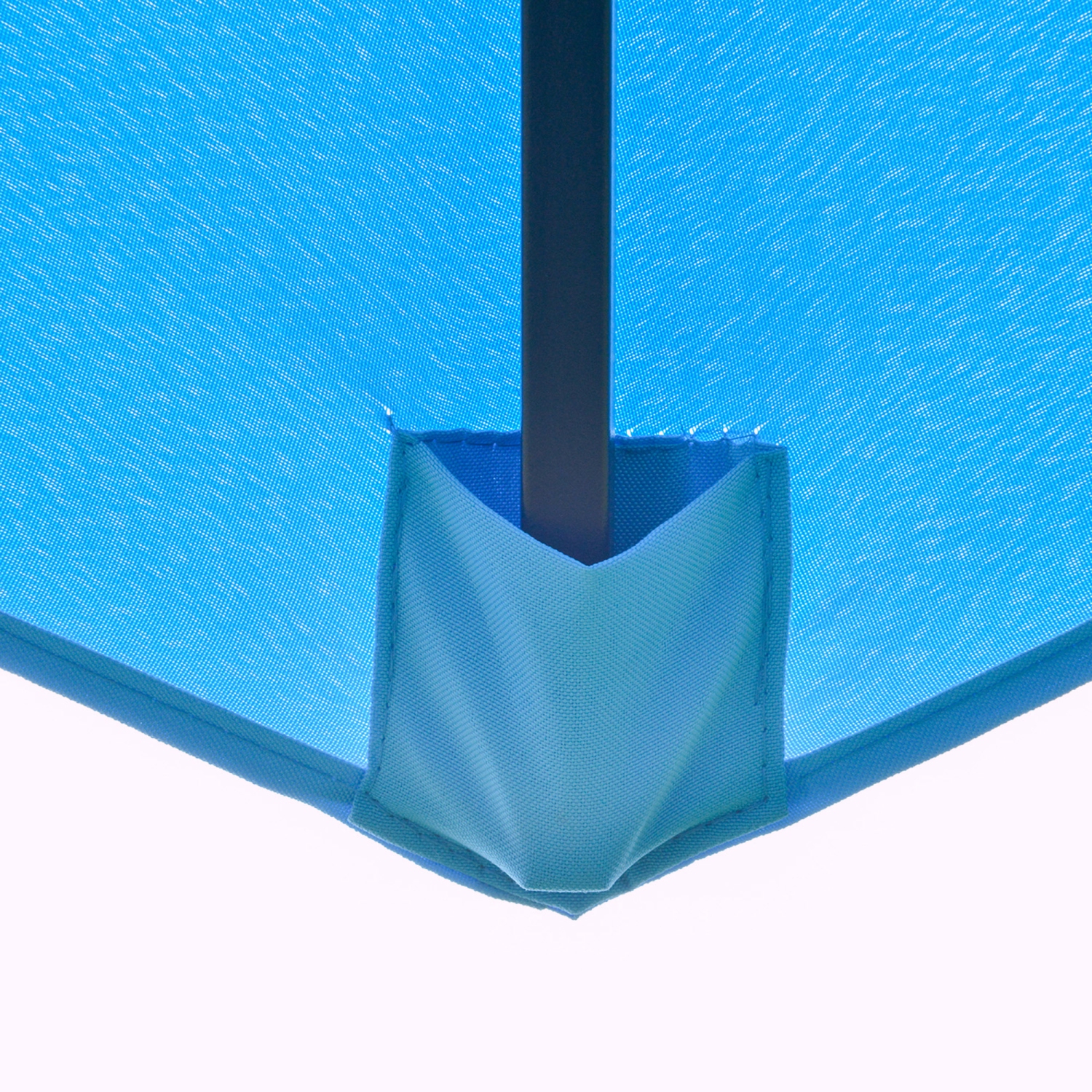 Outsunny 9FT Parasol de jardin inclinable 2 évents avec manivelle, bouton poussoir pour extérieur terrasse pelouse, bleu